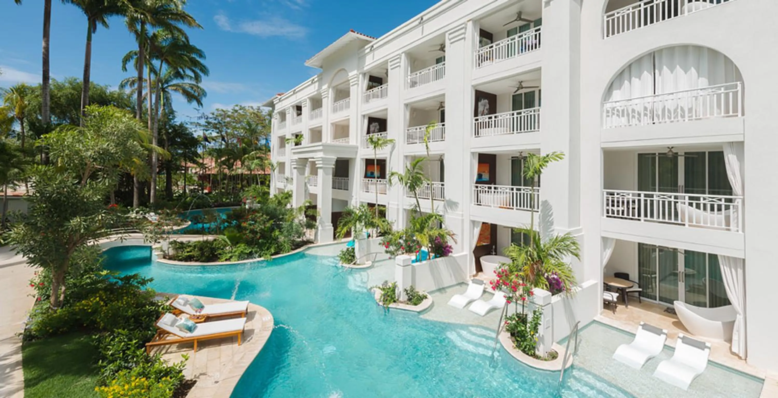 Crystal Lagoon Swim-Up One Bedroom Butler Suite with Patio Tranquility Soaking Tub in Sandals Barbados All Inclusive - Couples Only