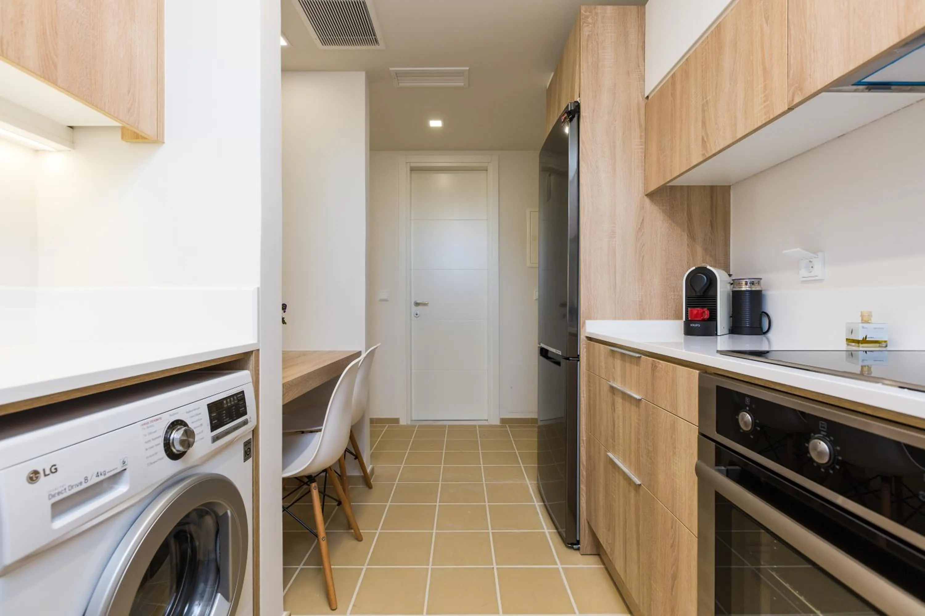 Kitchen or kitchenette in Mikro Livadi Special Lodges - Has an Eco Salt water pool - 150m from the beach