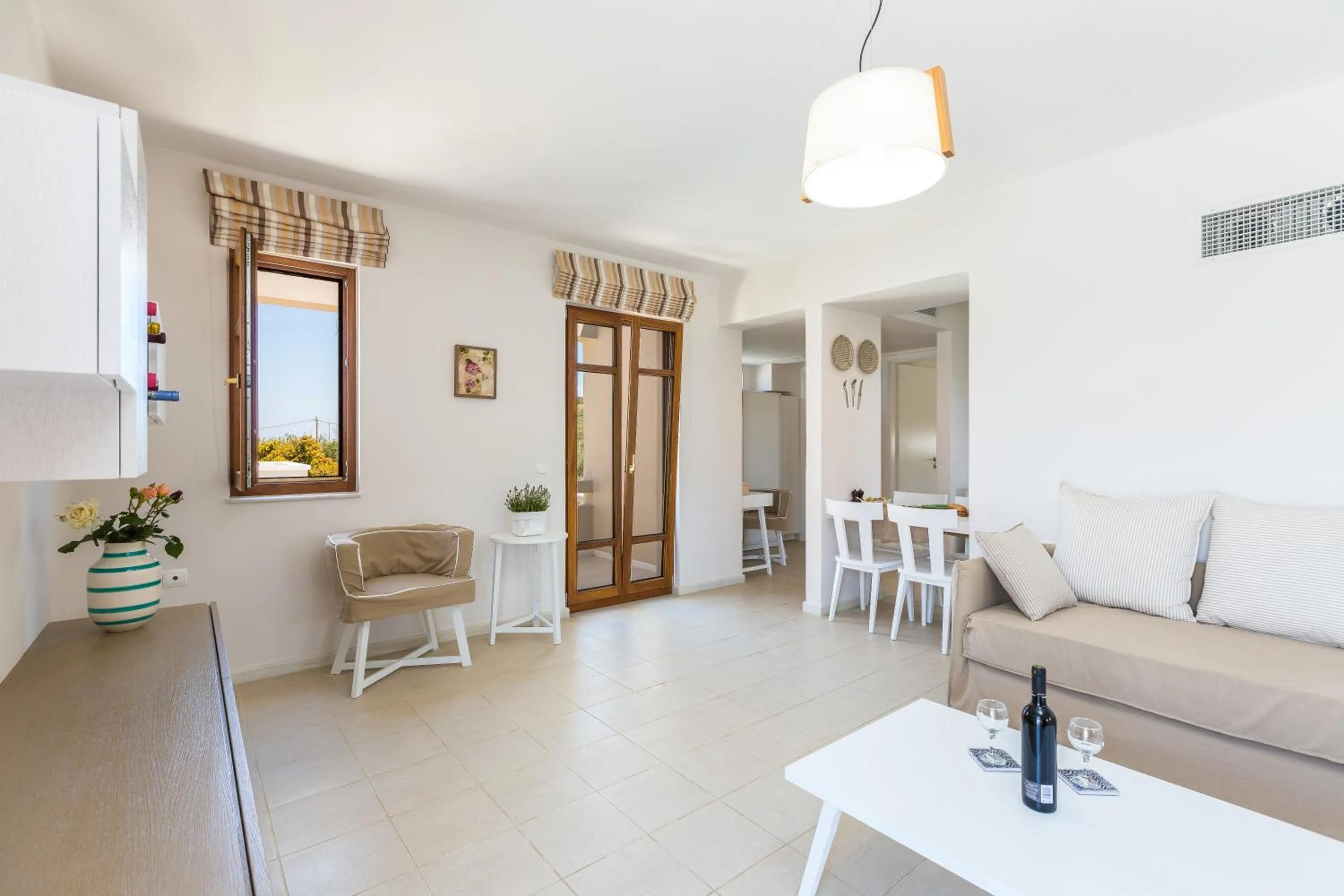 Living room in Mikro Livadi Special Lodges - Has an Eco Salt water pool - 150m from the beach