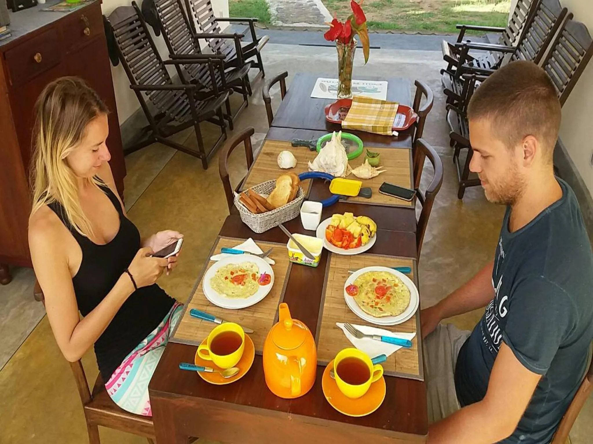 Asian breakfast in Pelli Riverine