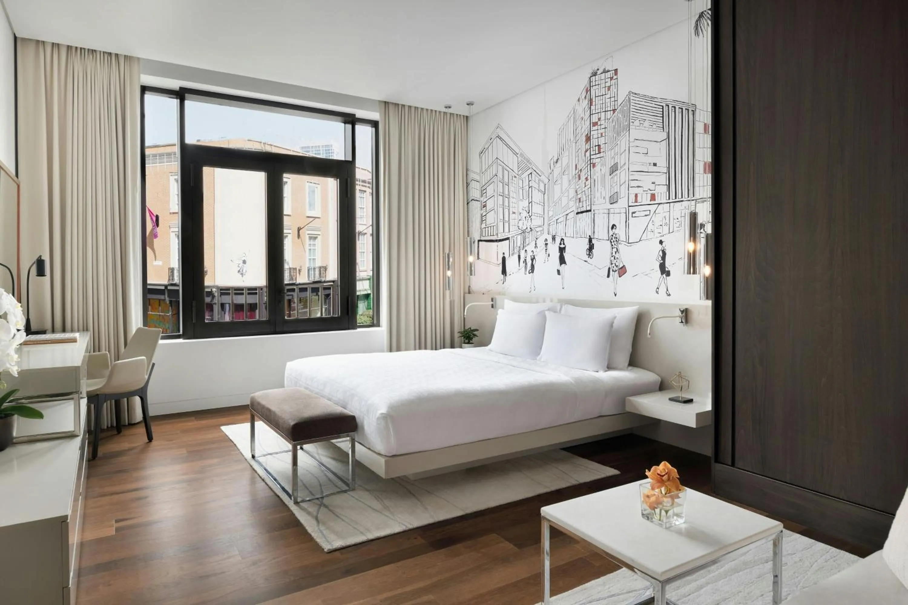 Bedroom, Bed in La Ville Hotel & Suites CITY WALK Dubai, Autograph Collection