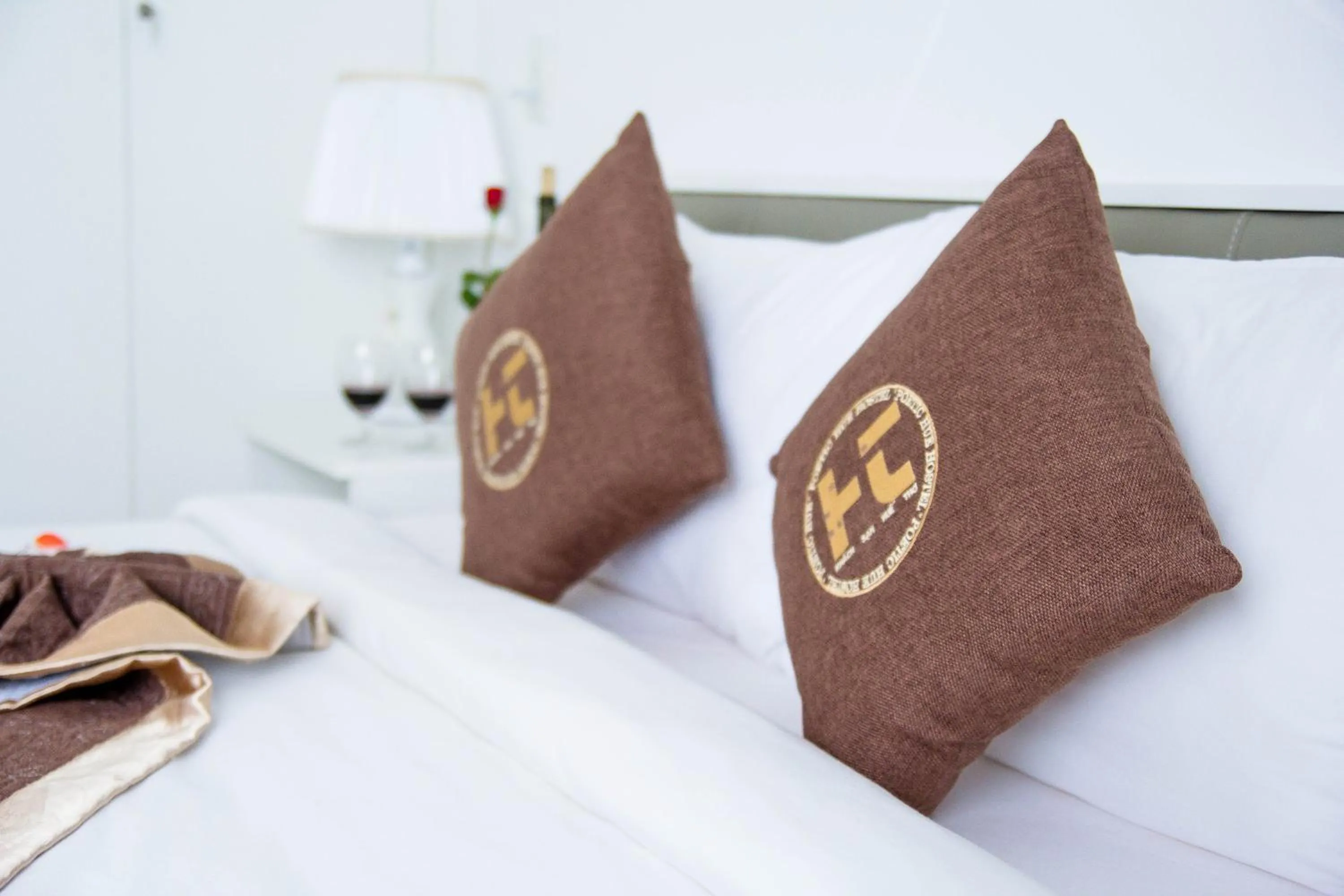 Bed in Poetic Hue Hotel & Spa