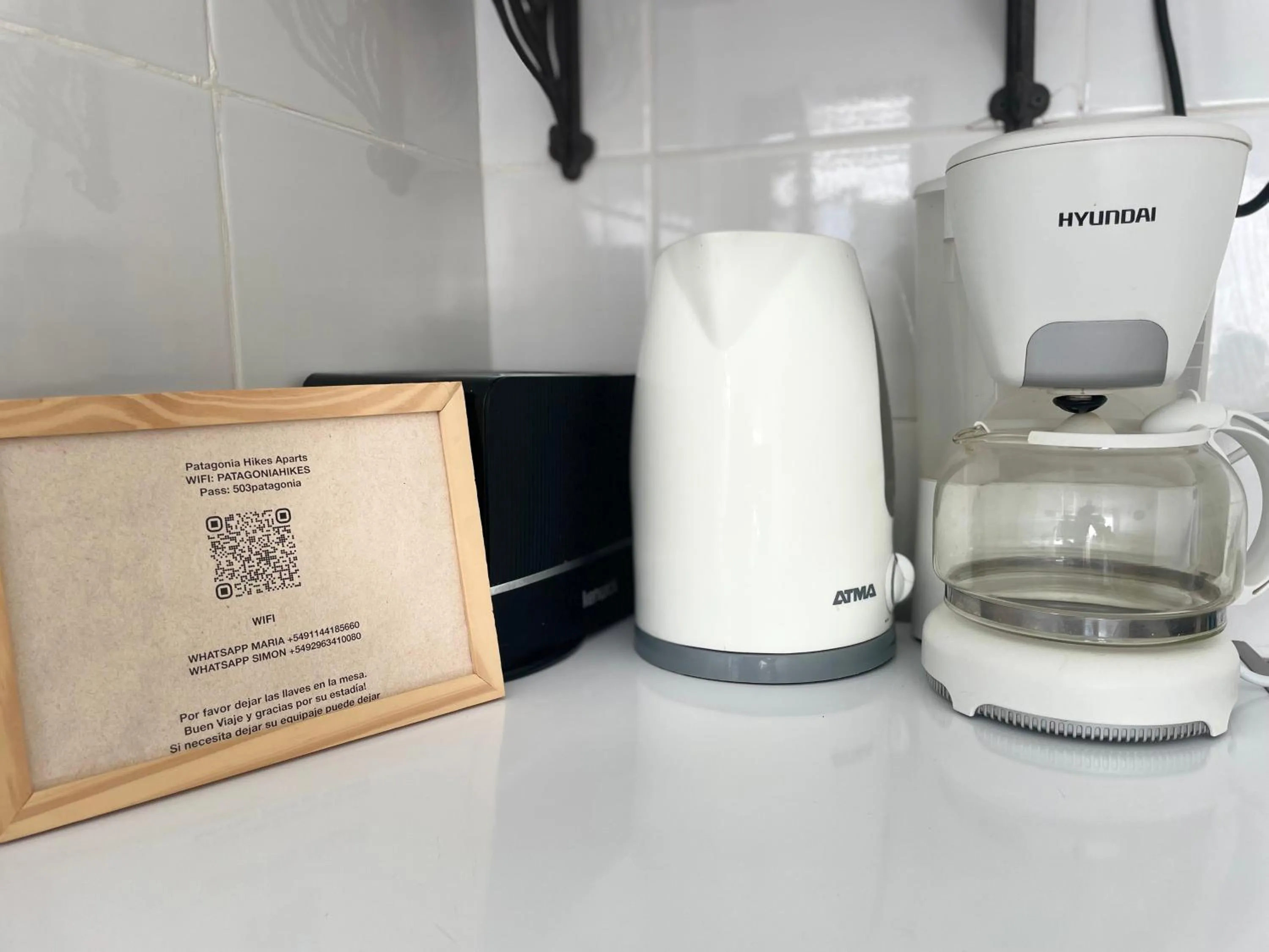 Coffee/tea facilities in Patagonia Hikes Aparts