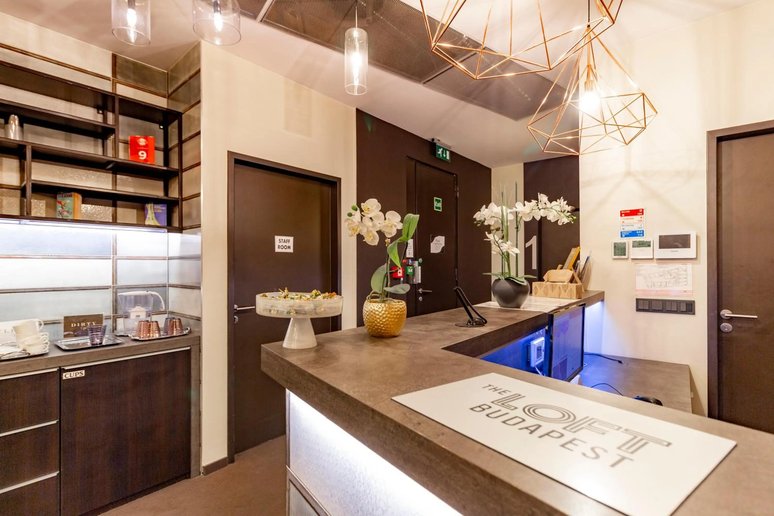 Lobby or reception in The Loft Budapest