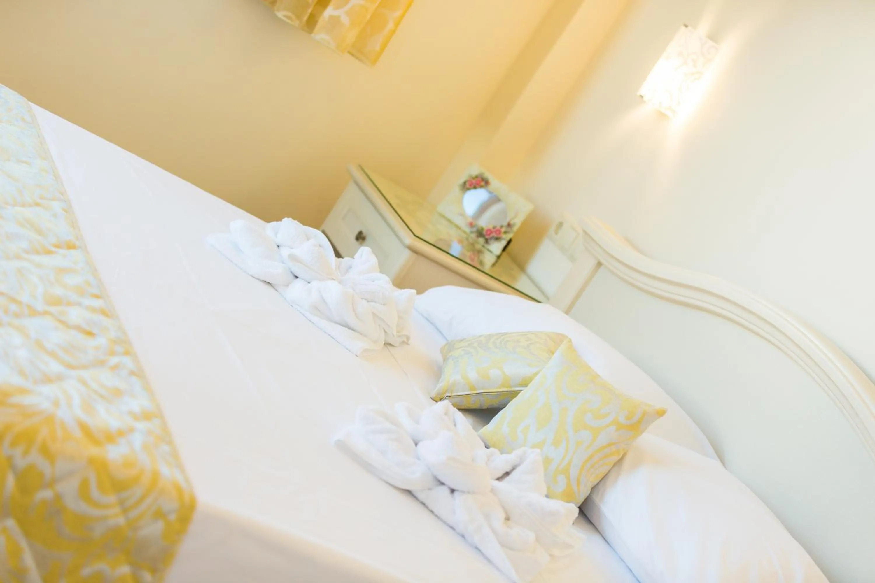 Bed in Polyxenia Suites