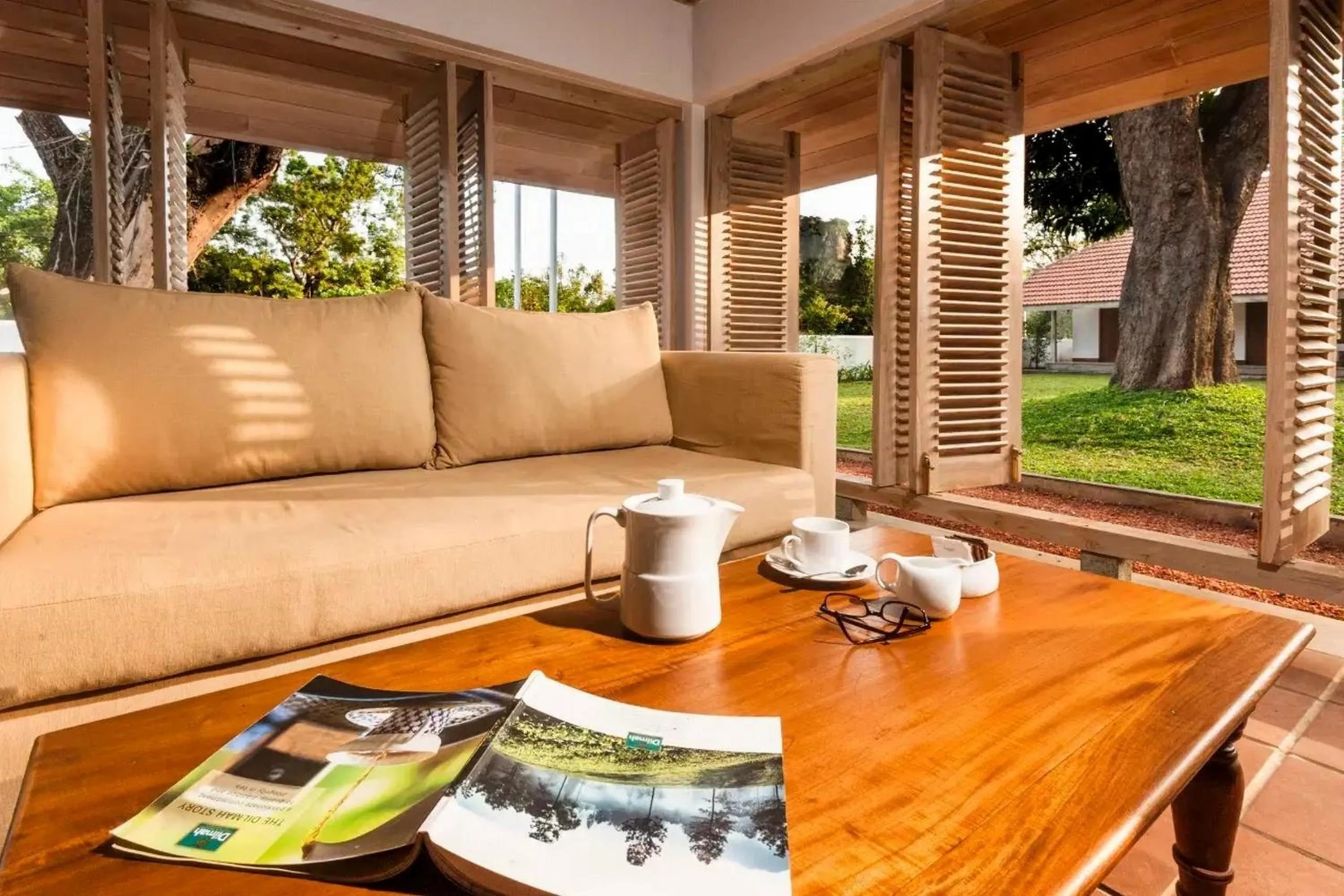 Living room in EKHO Sigiriya - 700 meters to Sigiriya Rock