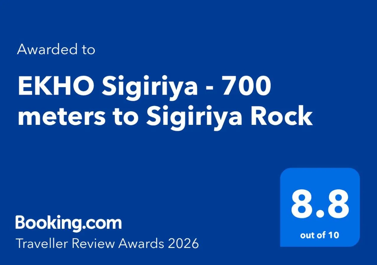 Certificate/Award in EKHO Sigiriya - 700 meters to Sigiriya Rock