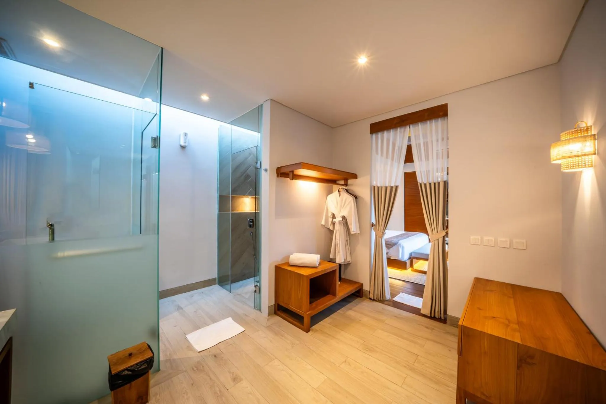 Bathroom, Bed in Sithala Villa Seminyak