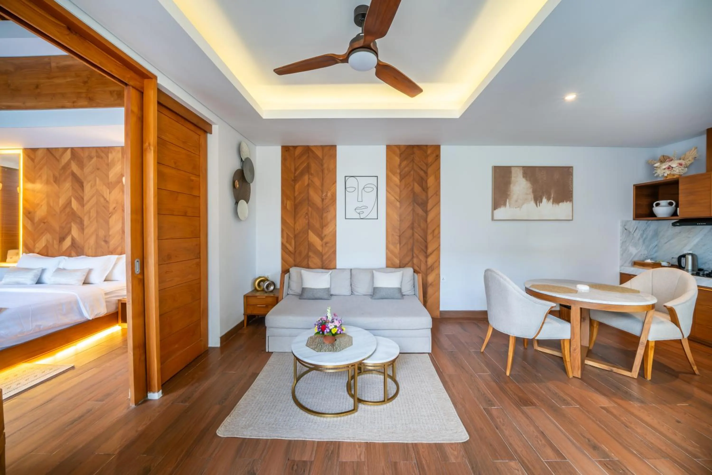 Living room, Bed in Sithala Villa Seminyak