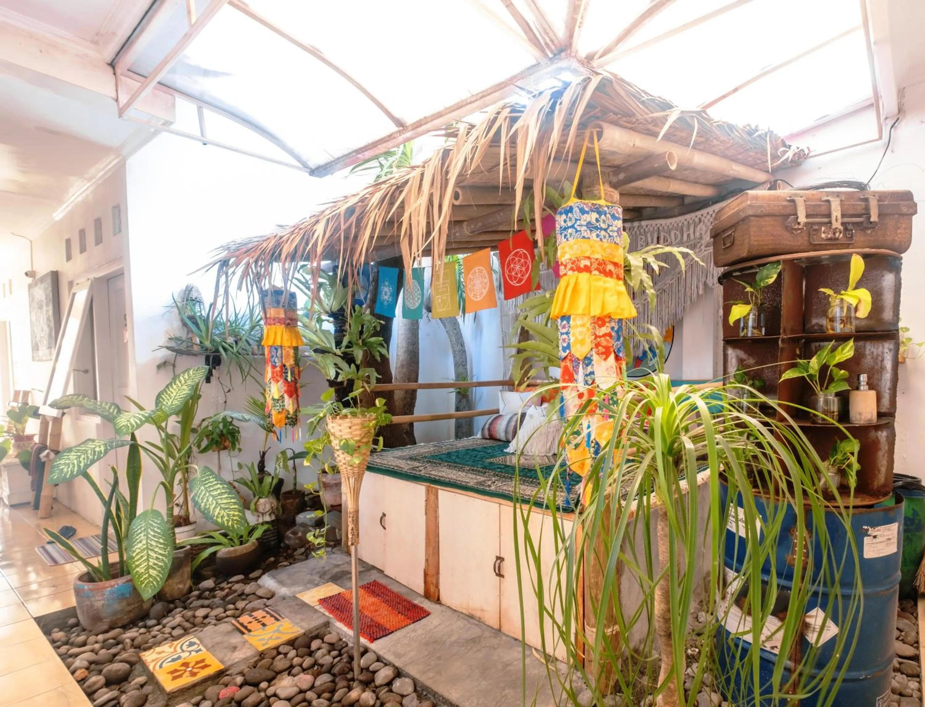 Seating area in Happy Buddha Yogyakarta