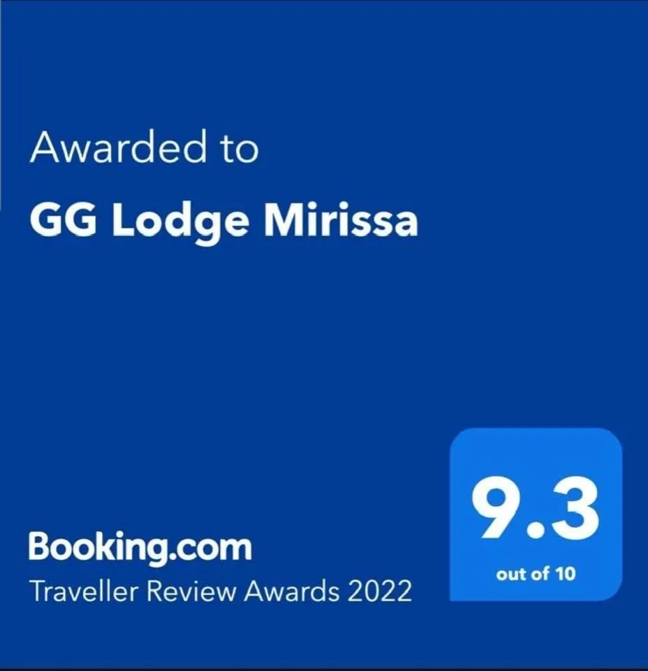 Certificate/Award in GG Lodge Mirissa