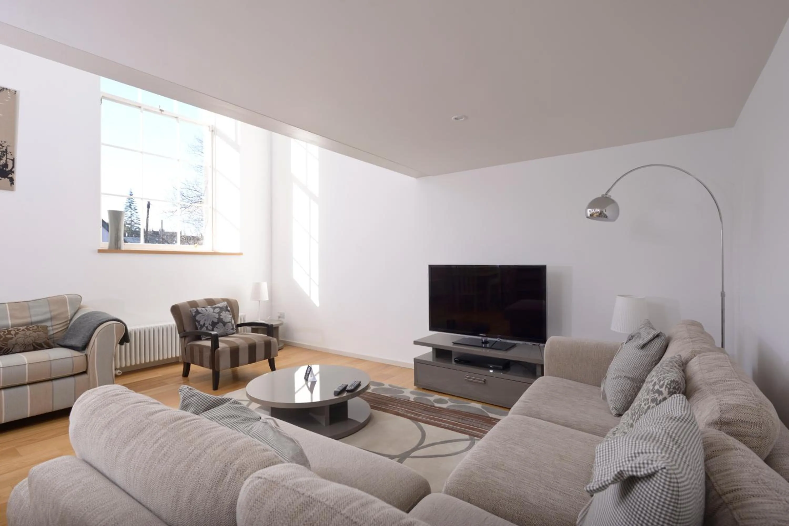 Living room in Destiny Scotland - Broughton St Lofts