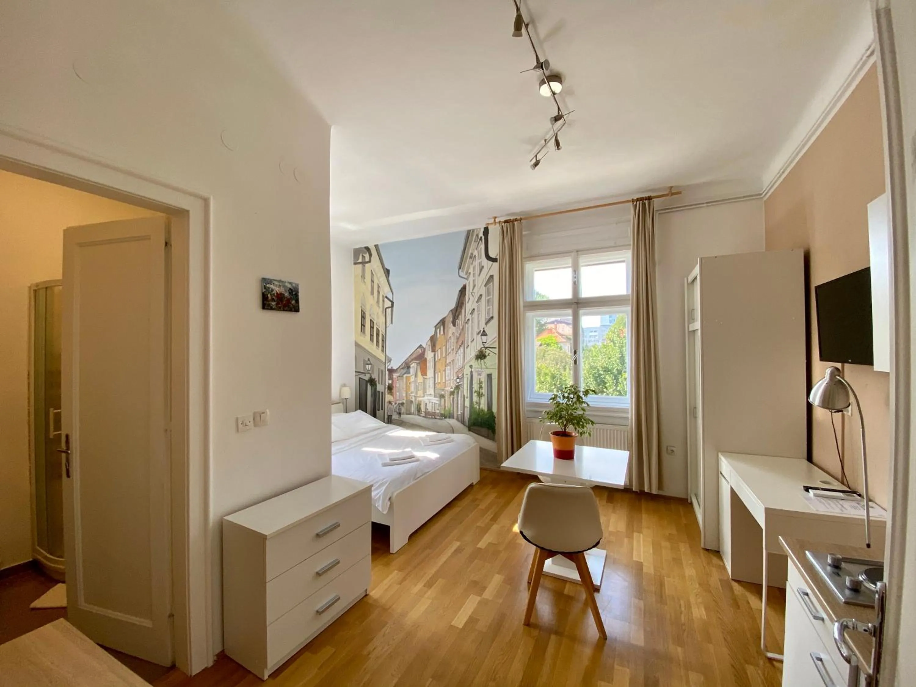 Bathroom, Bed in B&B Vila Teslova