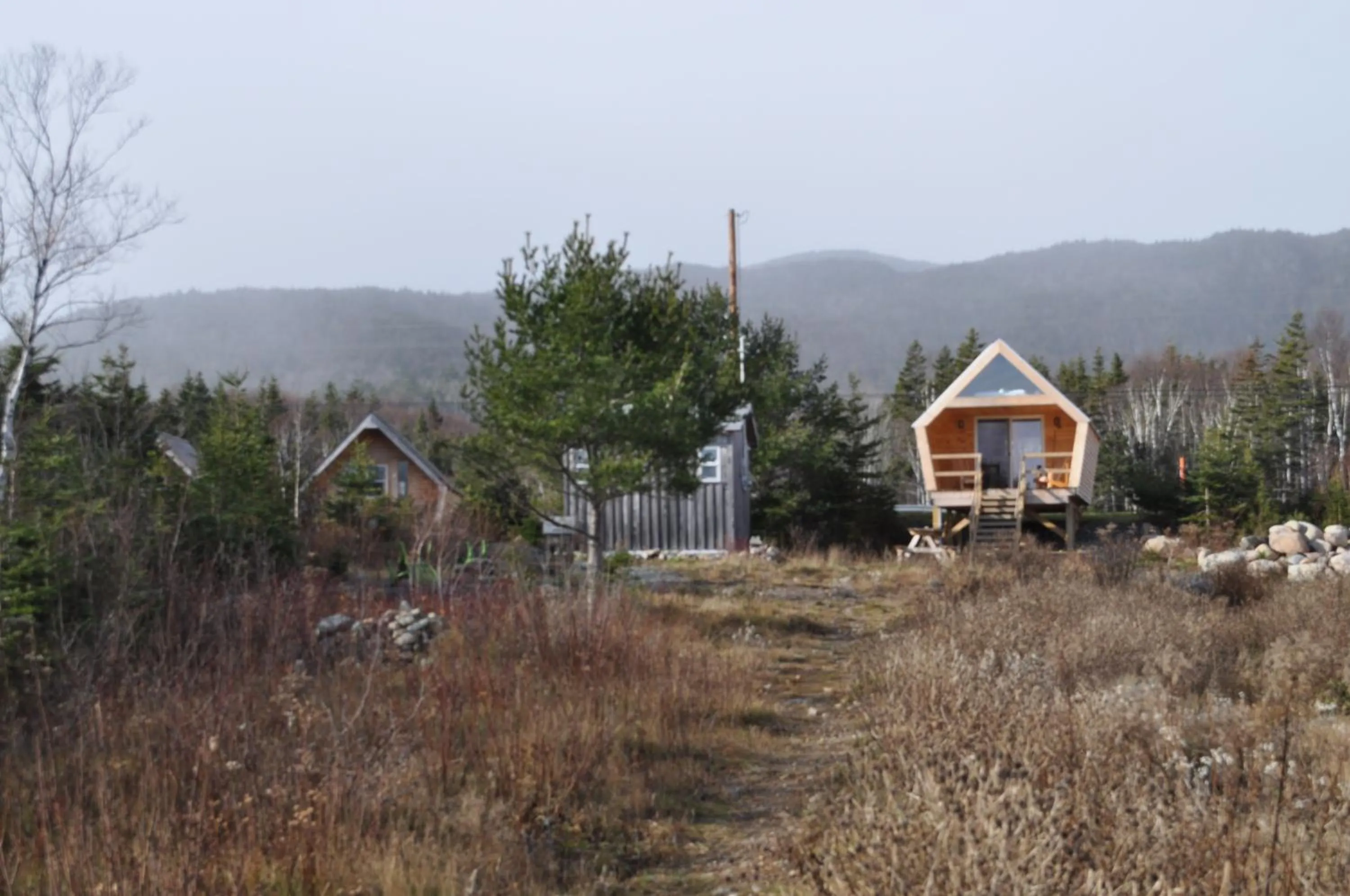 Facade/entrance in The ZzzzMoose 2 0 Camping Cabin