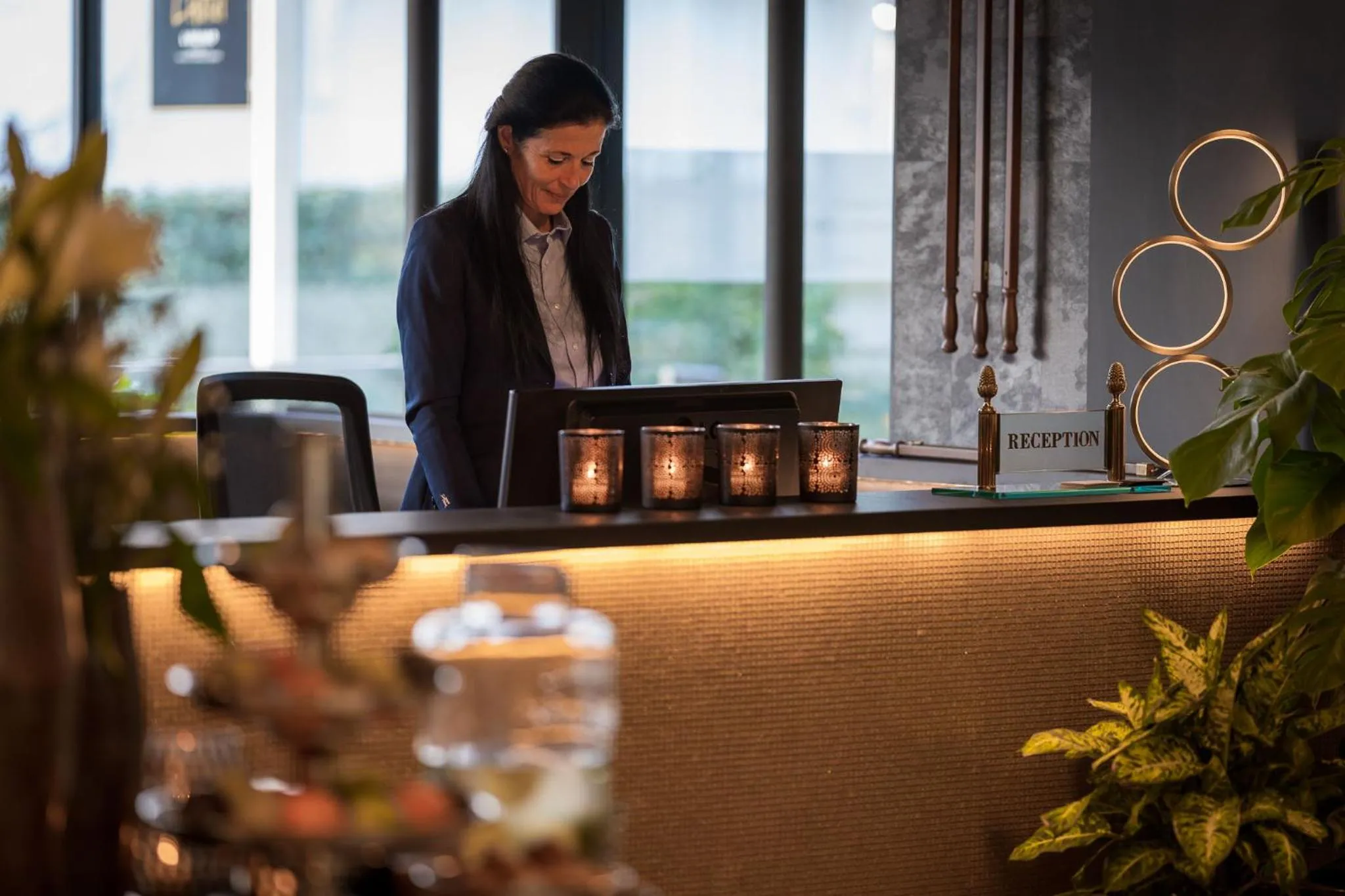 Lobby or reception in Hotel Lugano