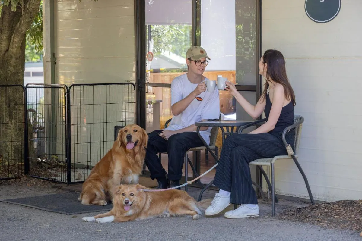 People in Daylesford Holiday Park
