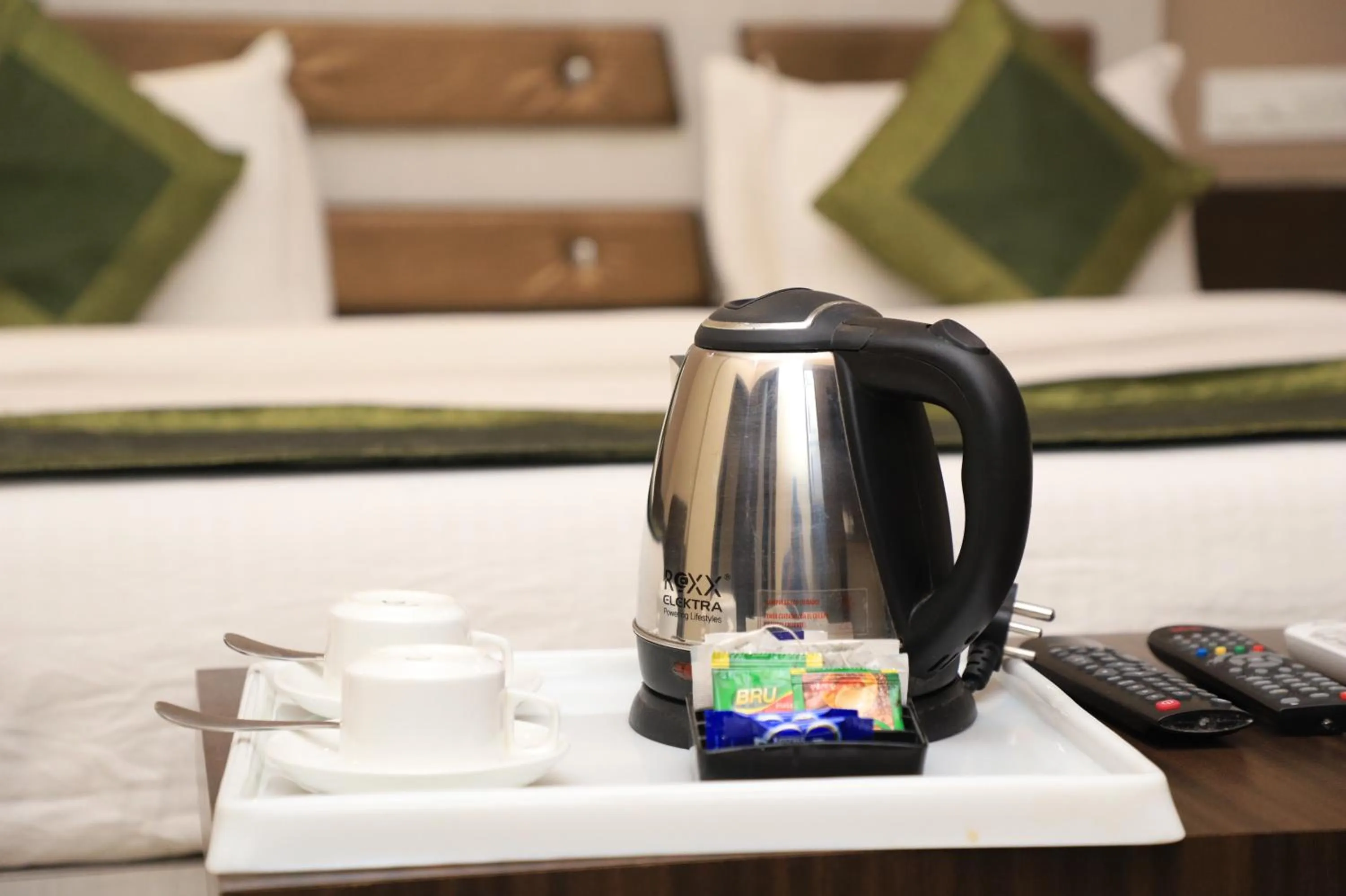 Coffee/tea facilities, Bed in Hotel Pushkar Legacy