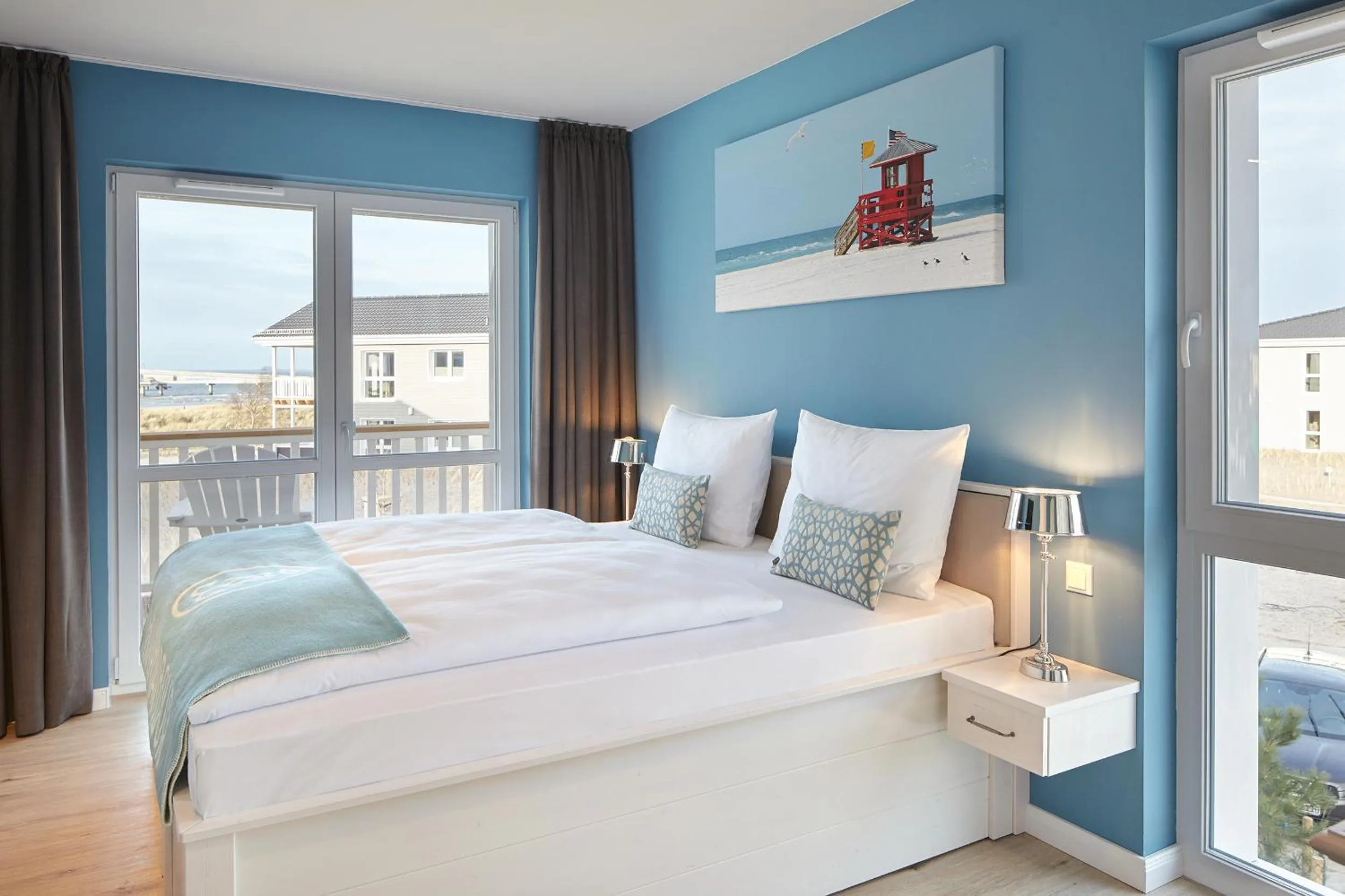 View (from property/room), Bed in Beach Apartments Heiligenhafen
