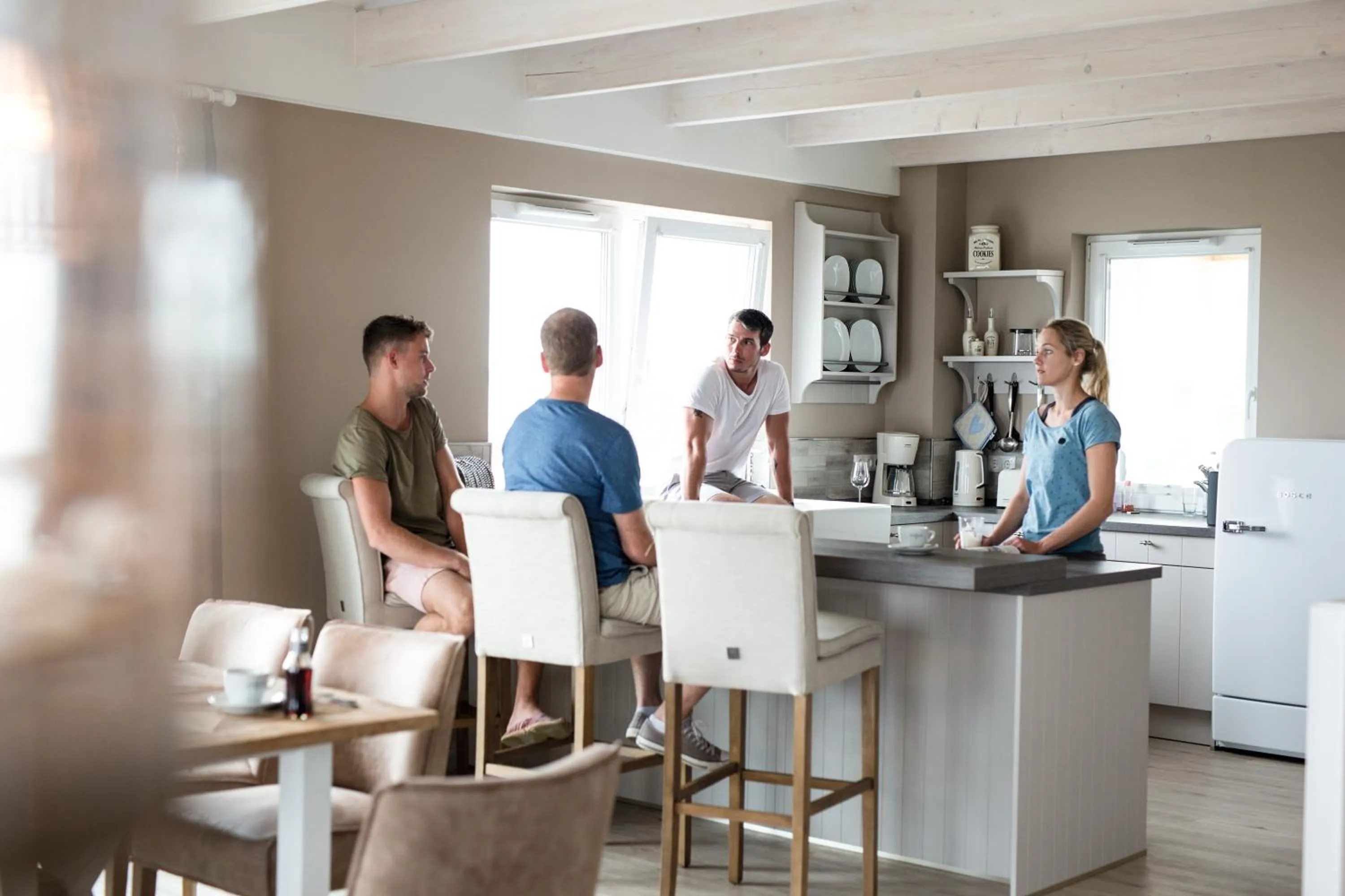 Kitchen or kitchenette in Beach Apartments Heiligenhafen