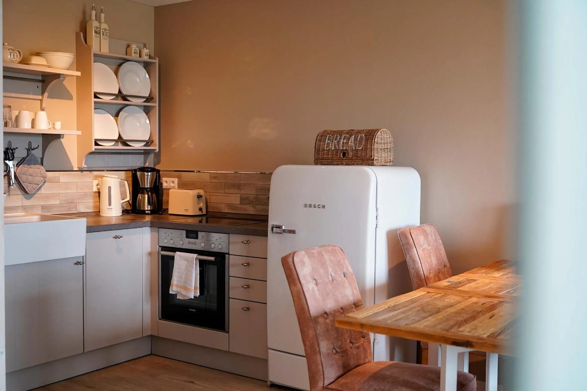 Kitchen or kitchenette in Beach Apartments Heiligenhafen