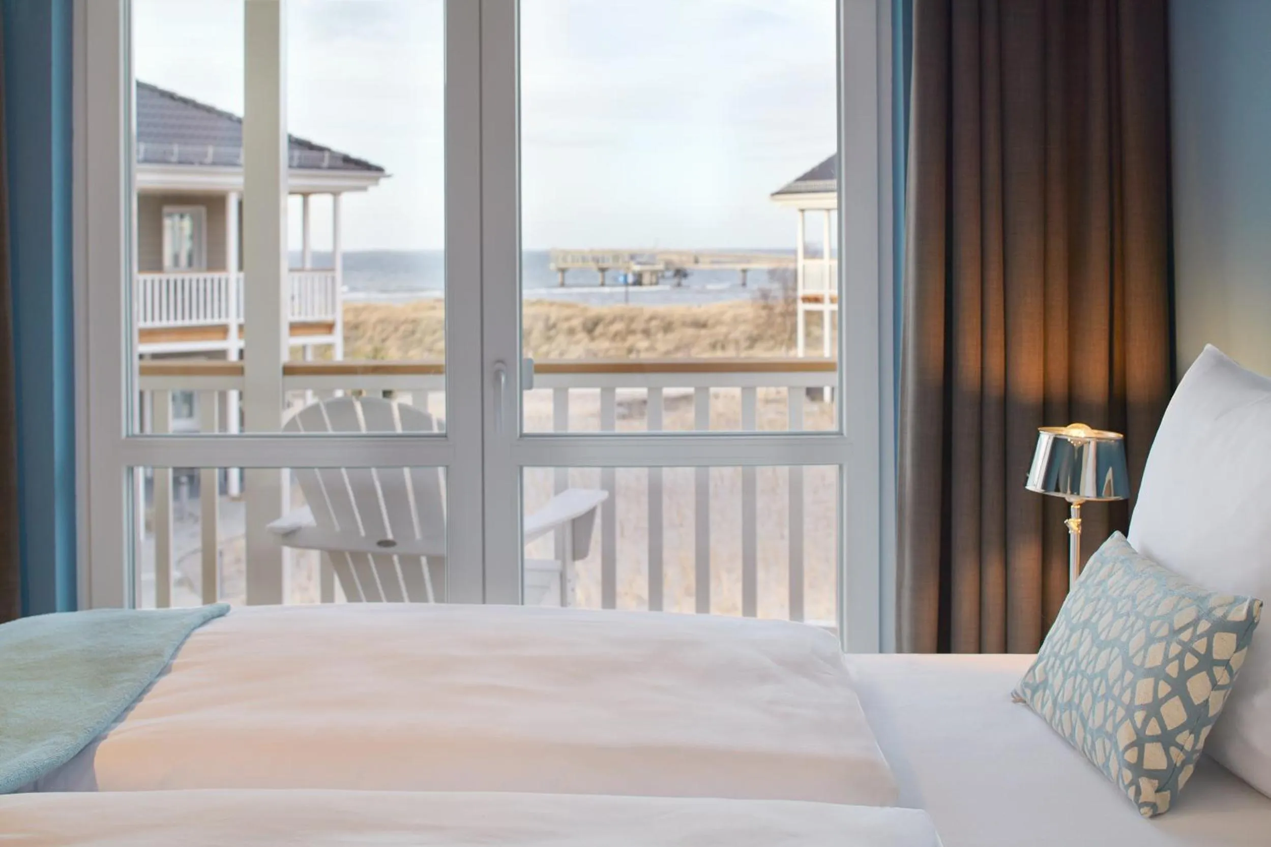 View (from property/room), Bed in Beach Apartments Heiligenhafen