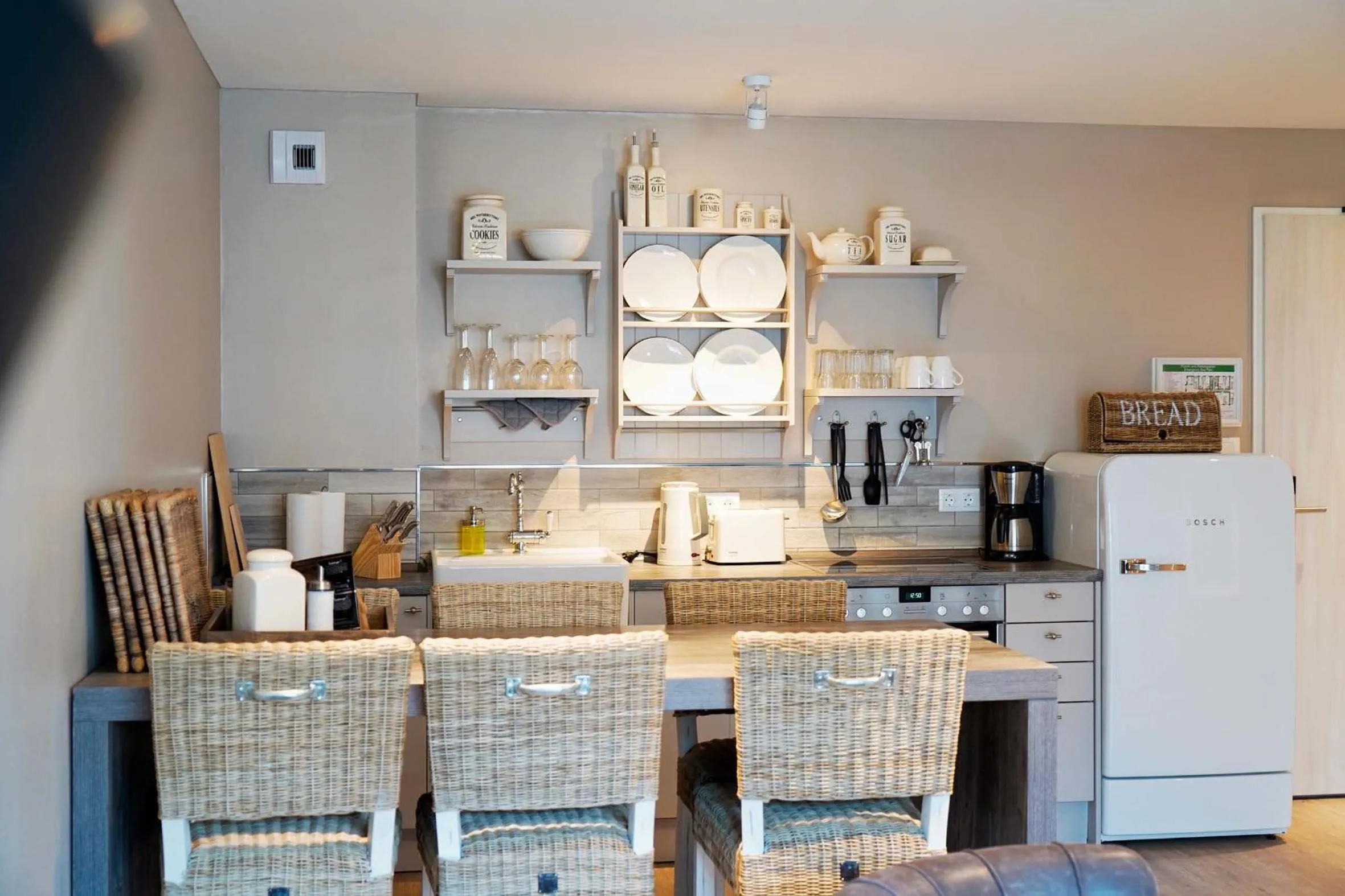 Kitchen or kitchenette in Beach Apartments Heiligenhafen