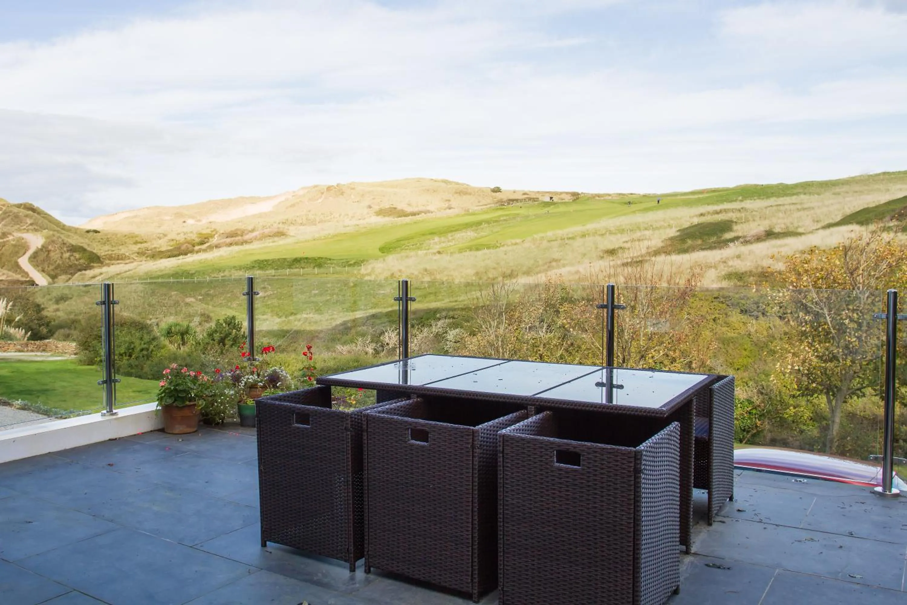 Balcony/Terrace in Holywell Bay B & B