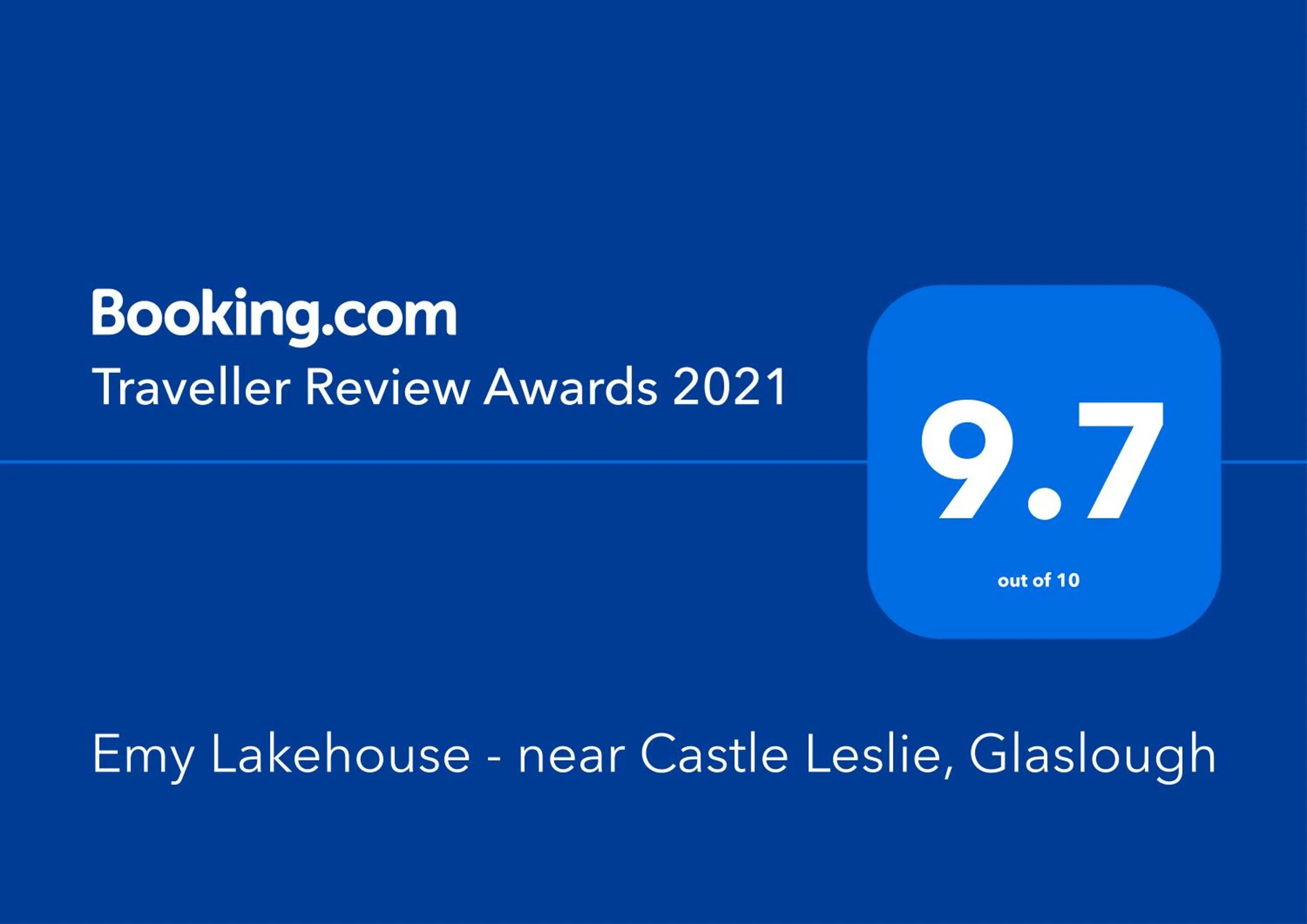 Certificate/Award in Emy Lakehouse - near Castle Leslie, Glaslough