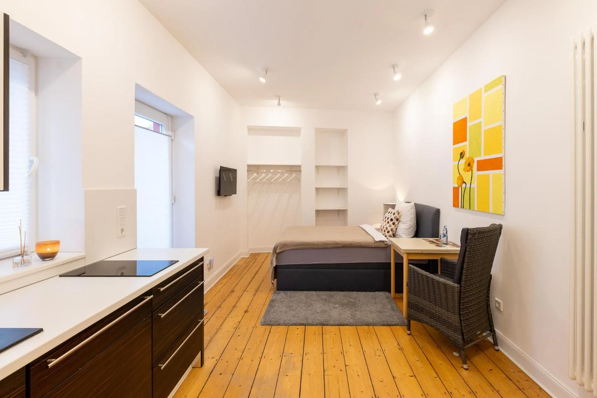 Kitchen or kitchenette in Appartements an der Therme