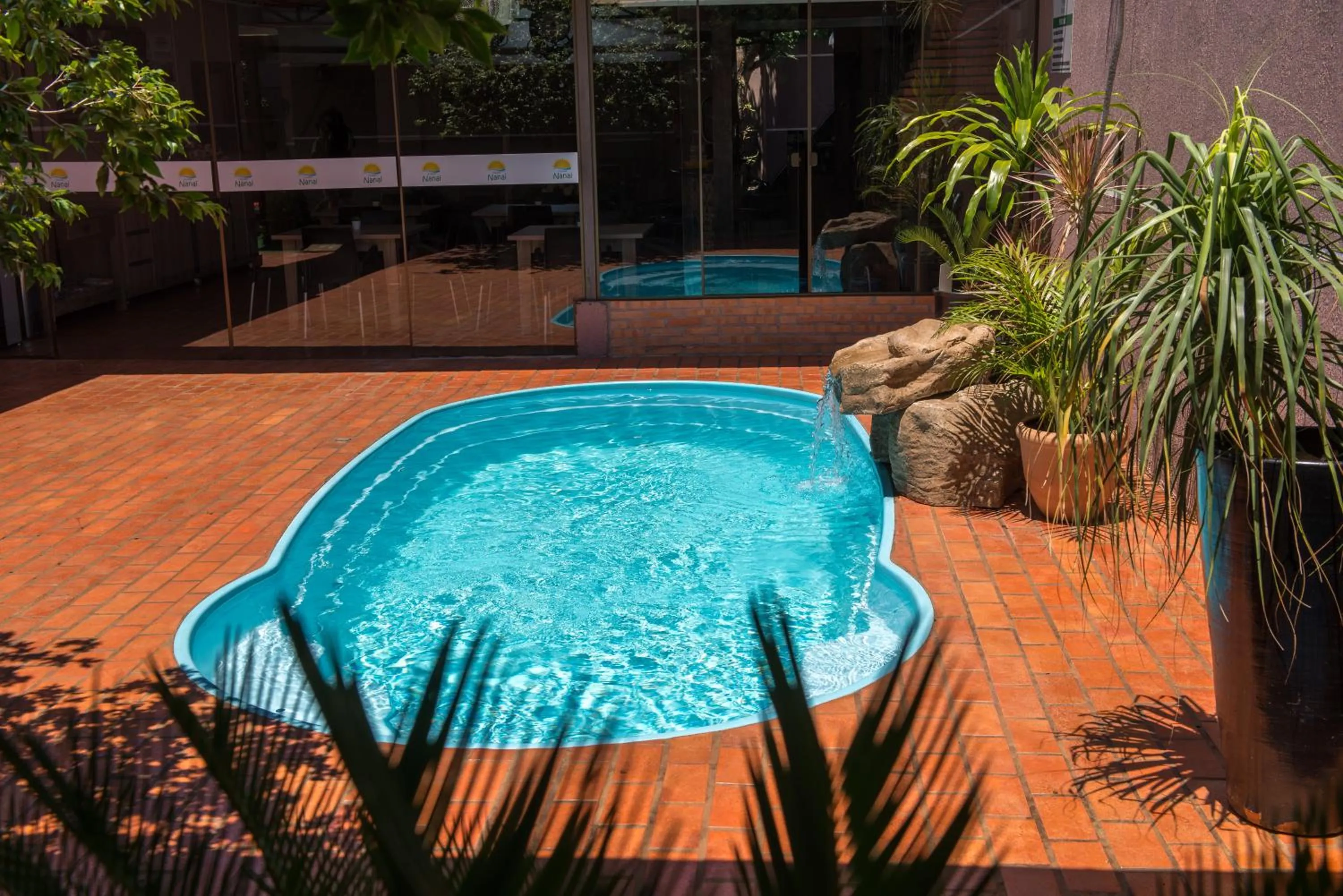 Pool view in Pousada Nanai