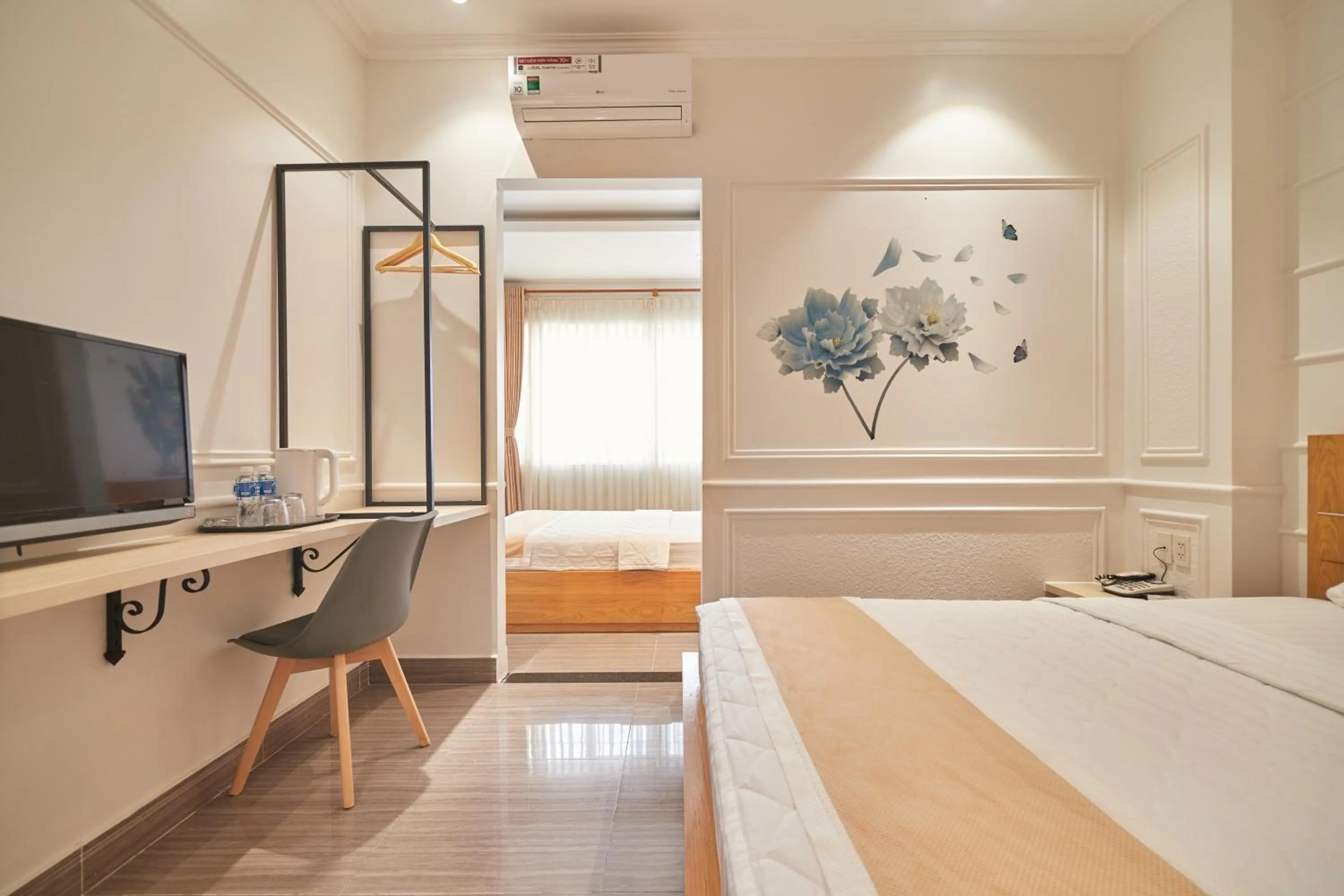 View (from property/room), Bed in Bin Bin 10 - Mimosa Hotel Near Tan Son Nhat Airport