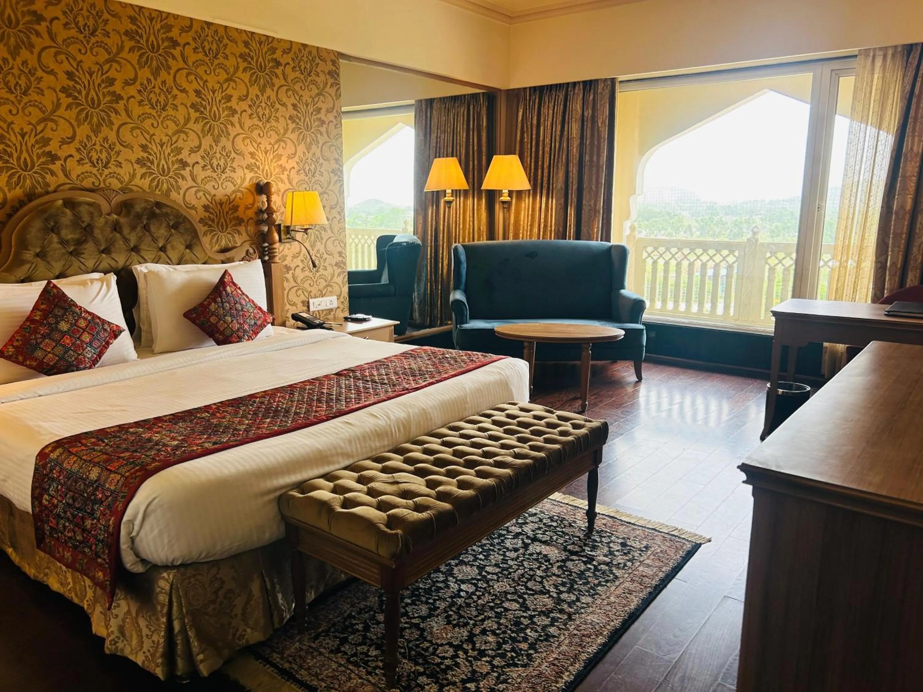 Bedroom, Bed in Indana Palace Jaipur