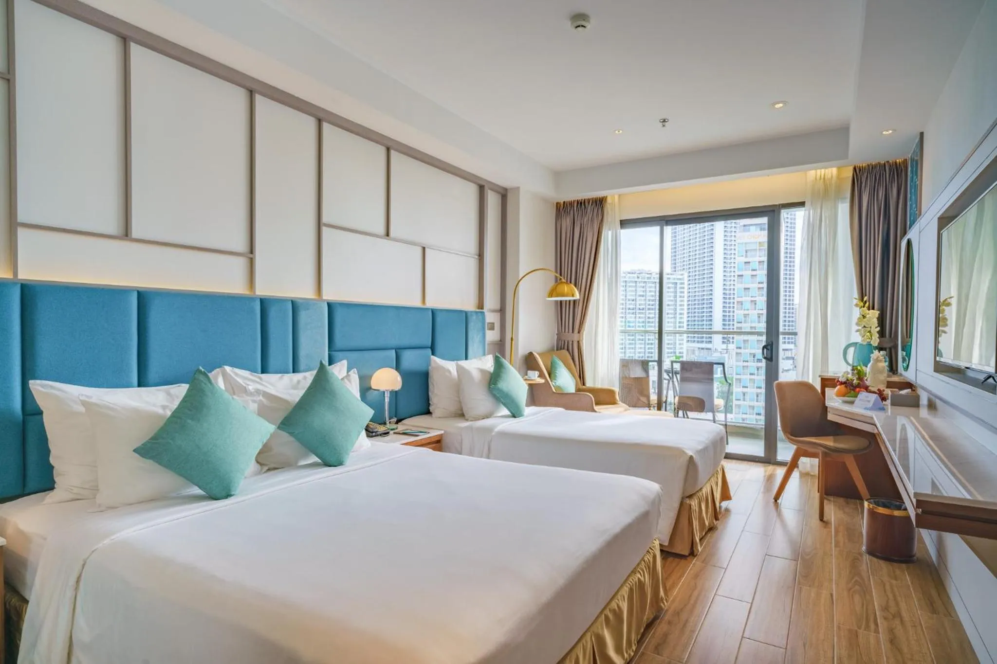 Photo of the whole room, Bed in Seaesta Nha Trang Hotel