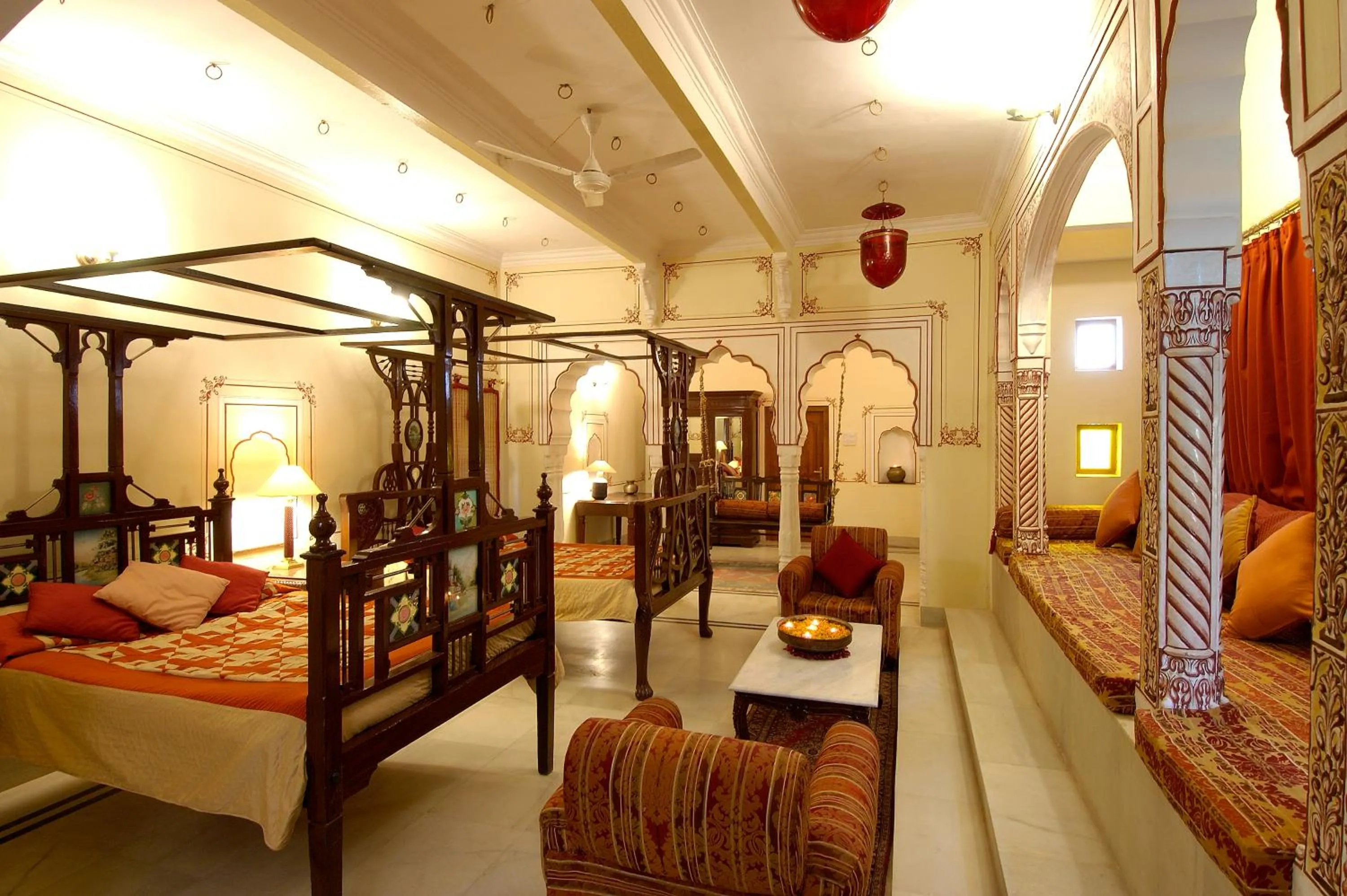 Bed in Hotel Castle Mandawa