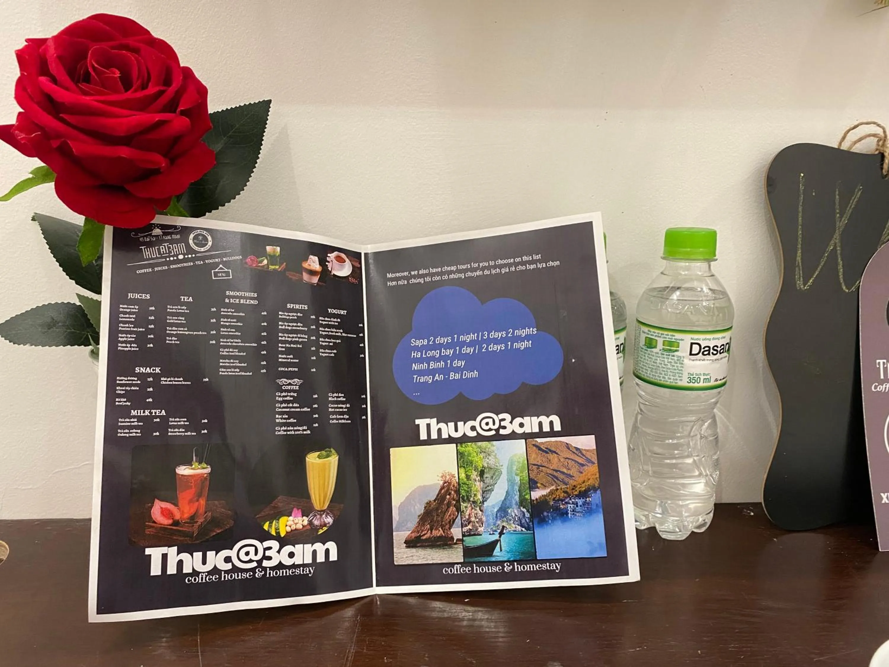 Decorative detail in Thức at 3am - Old Quarter Hanoi Lotus