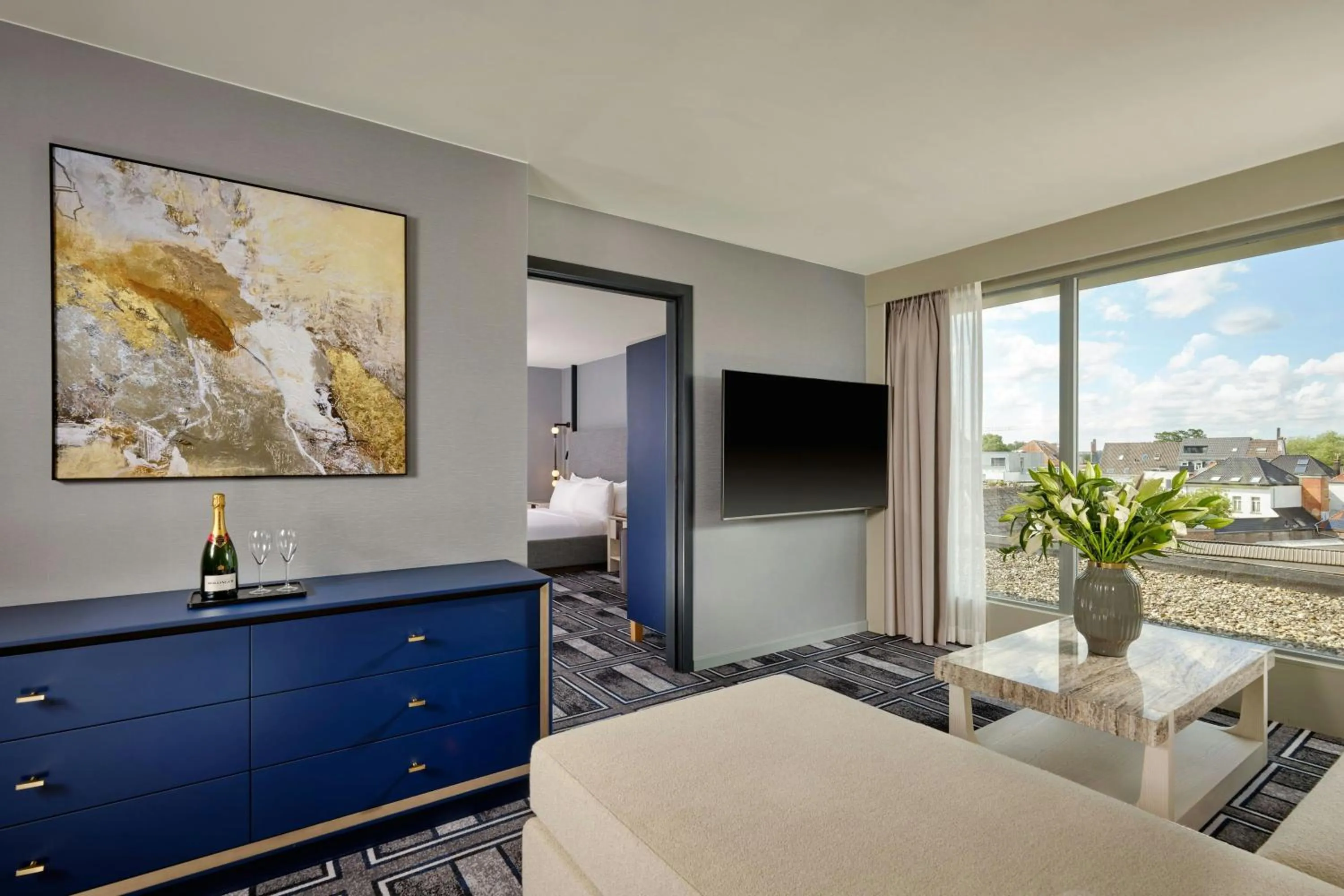 Bedroom in Ghent Marriott Hotel