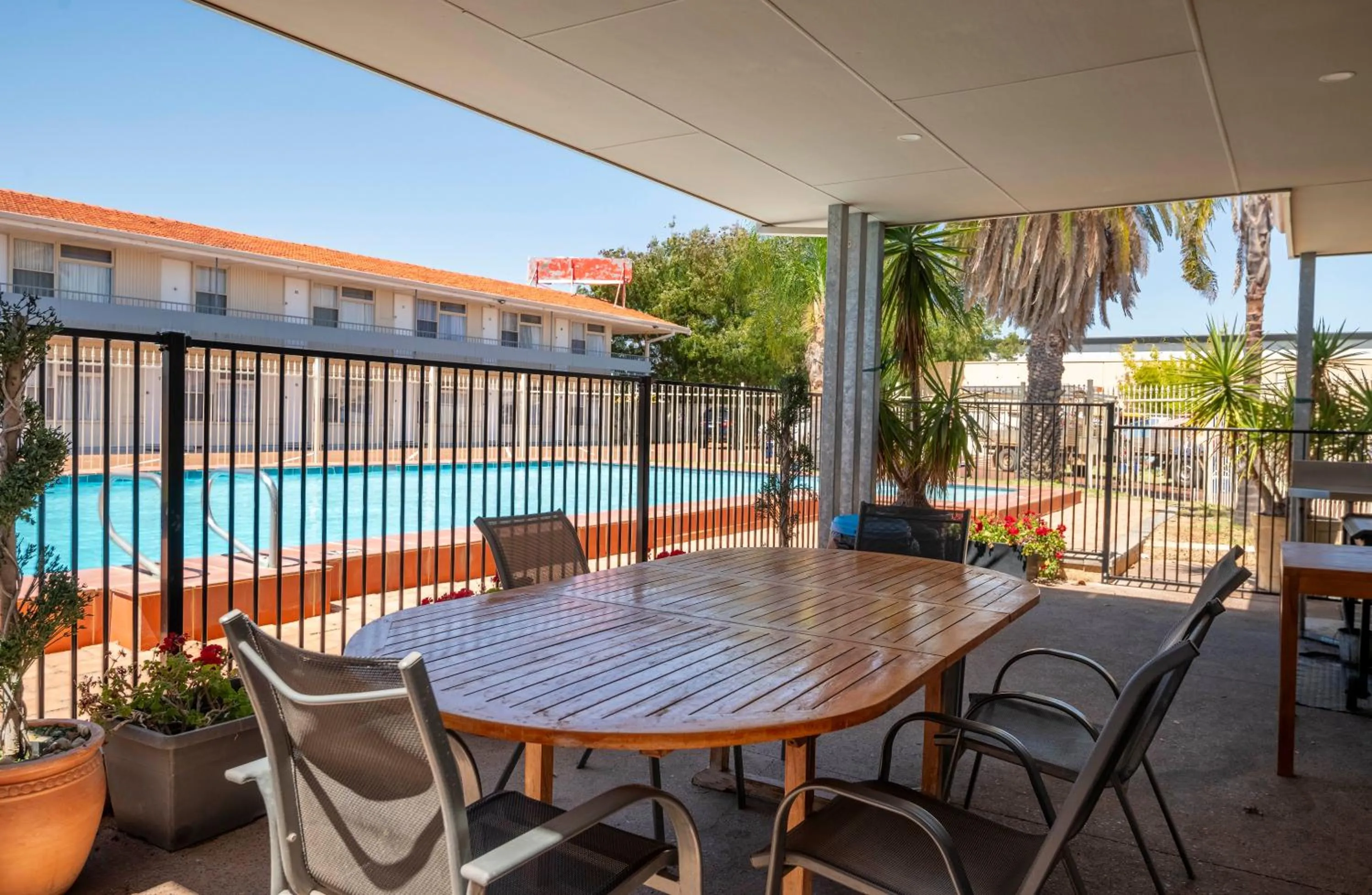 Pool view in Bunbury Motel and Apartments