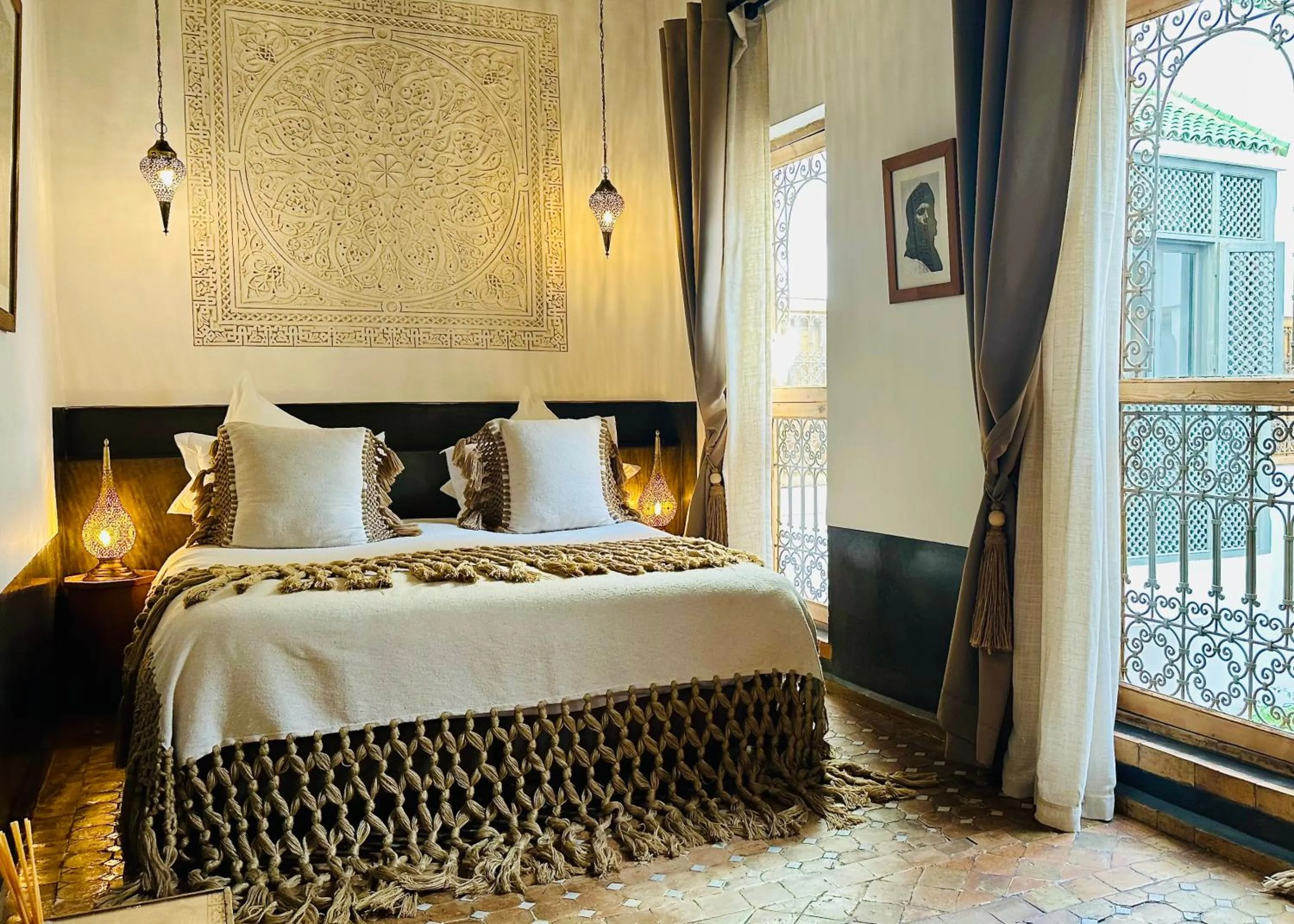 Bed in Riad Jardin Des Sens & Spa