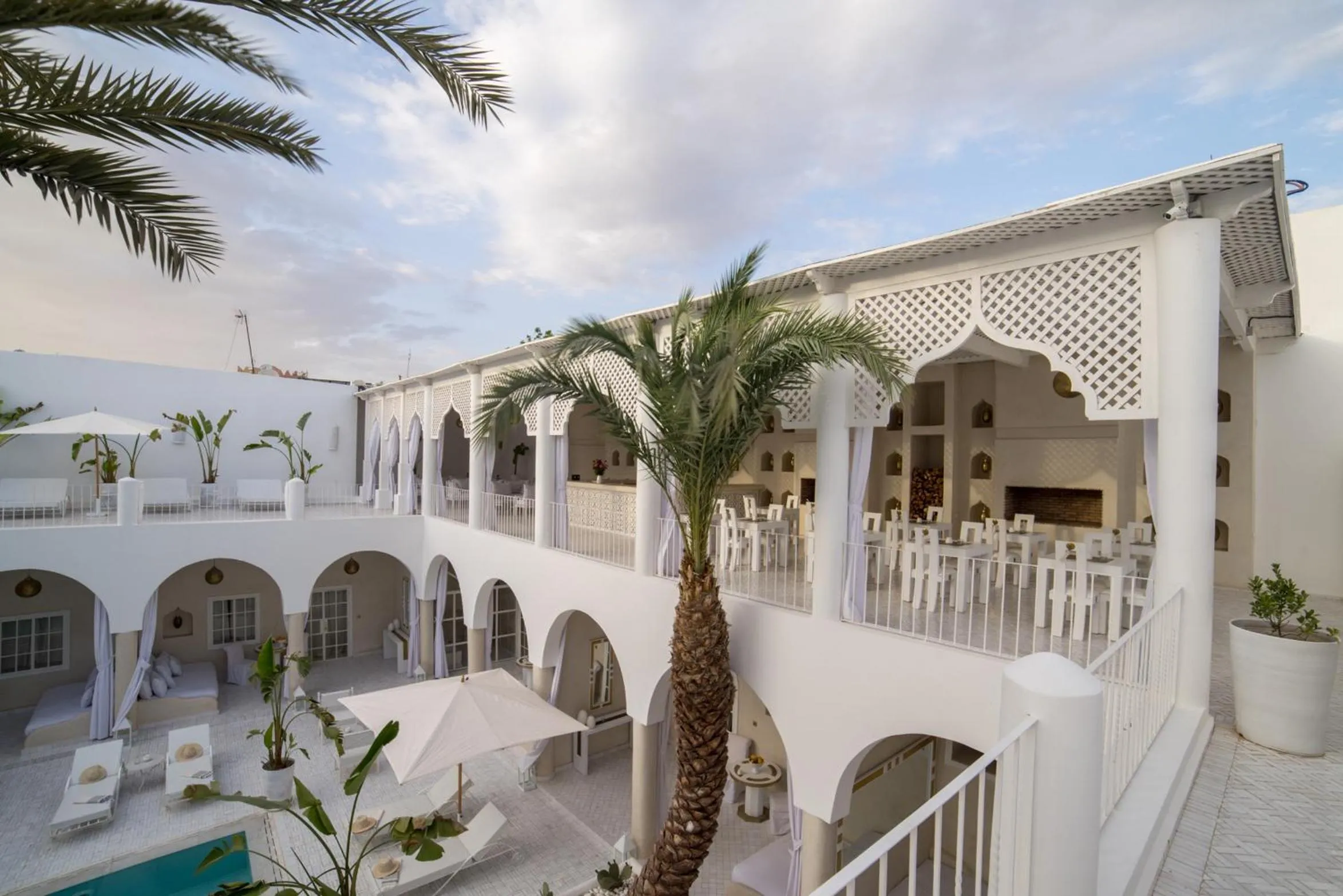 Patio in Riad Palais Blanc & Spa