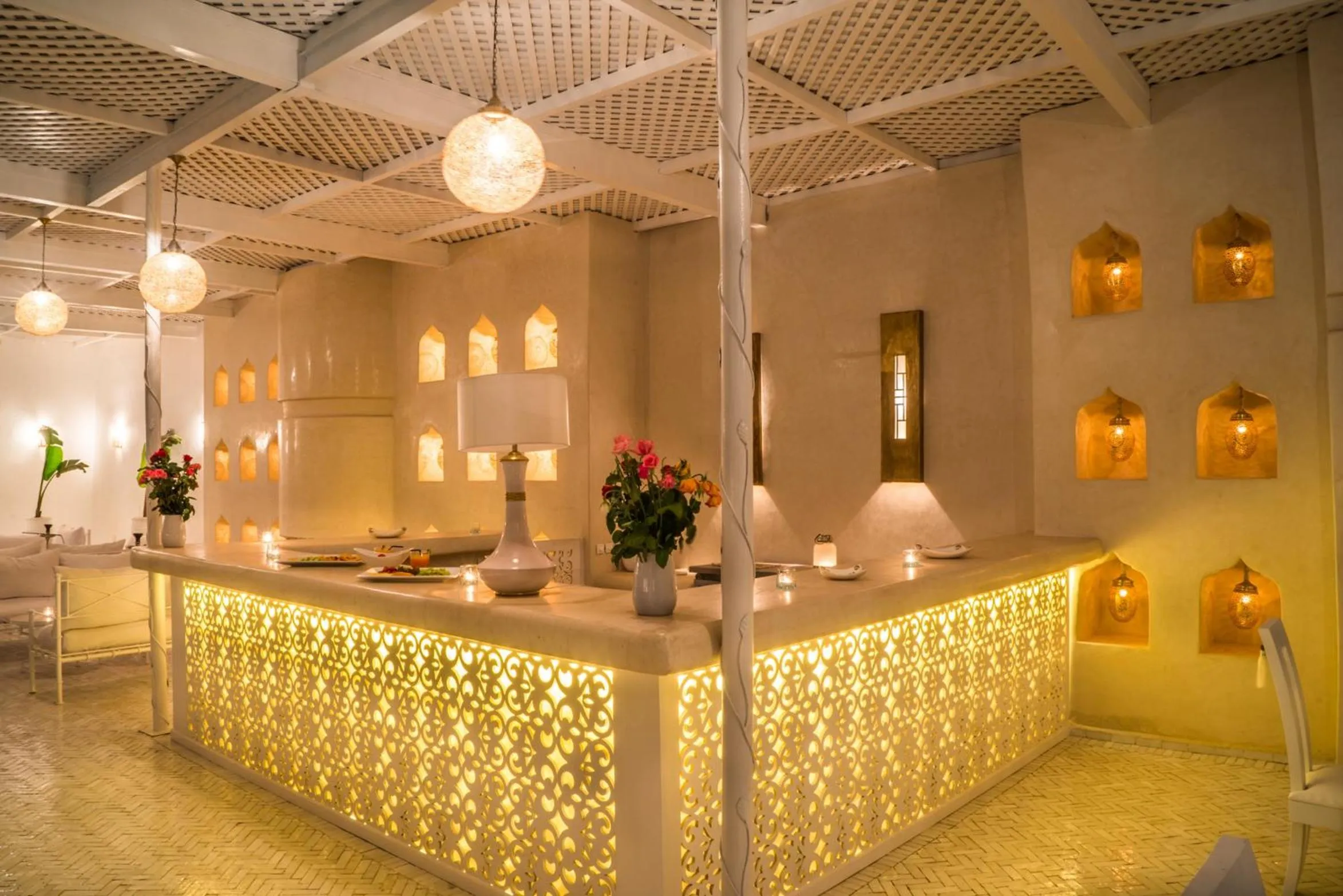 Patio in Riad Palais Blanc & Spa