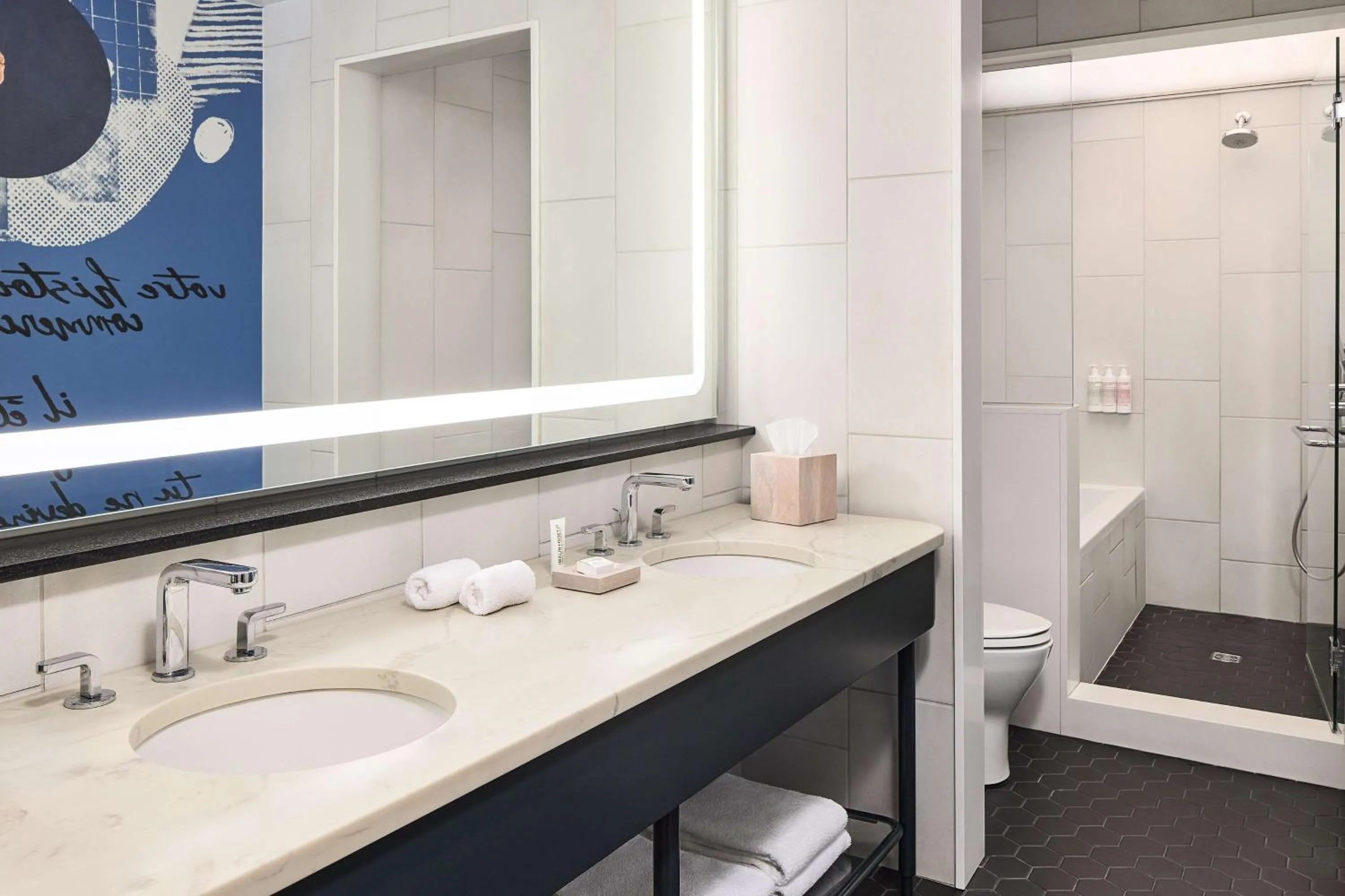 Bathroom in The Bankers Alley Hotel Nashville, Tapestry Collection by Hilton