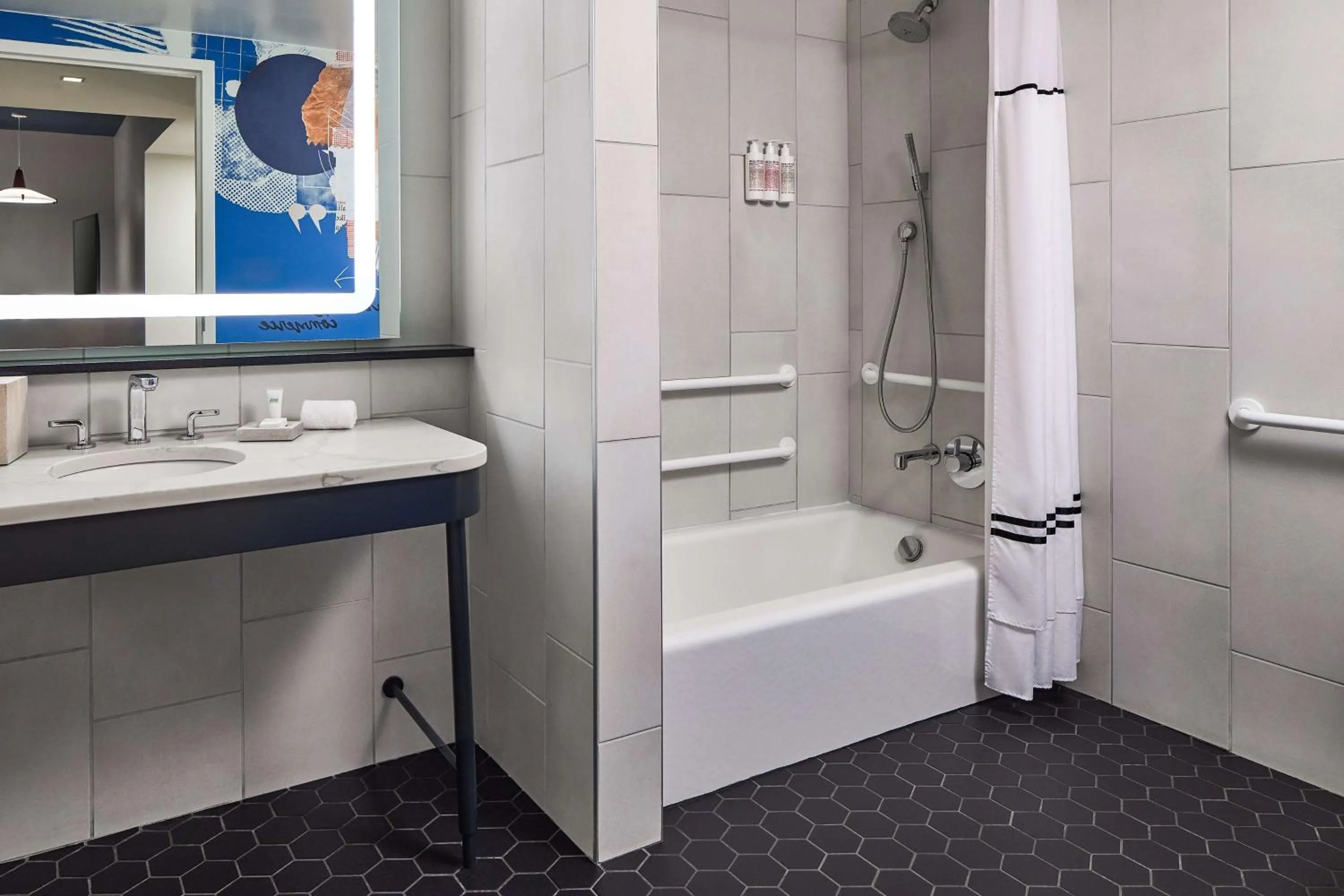 Bathroom in The Bankers Alley Hotel Nashville, Tapestry Collection by Hilton