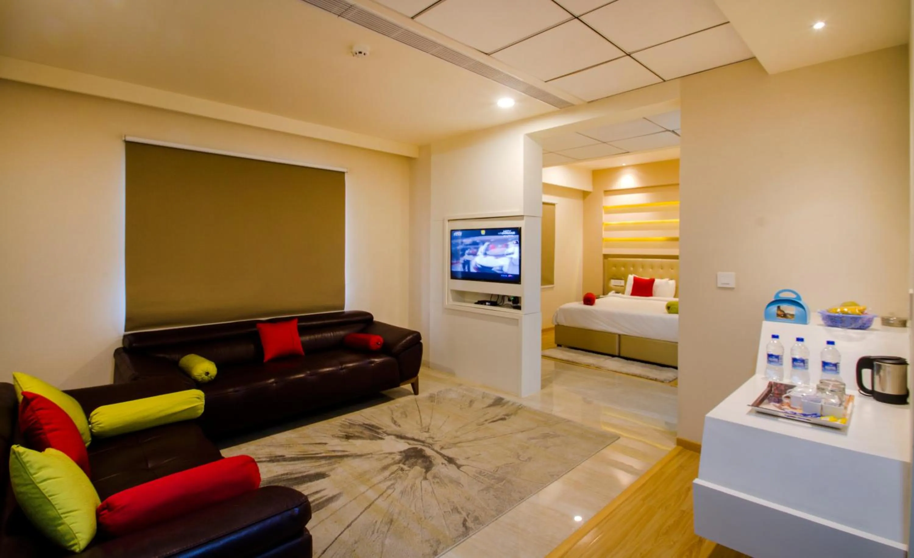 Seating area, Bed in Art Boutique Hotel Gachibowli