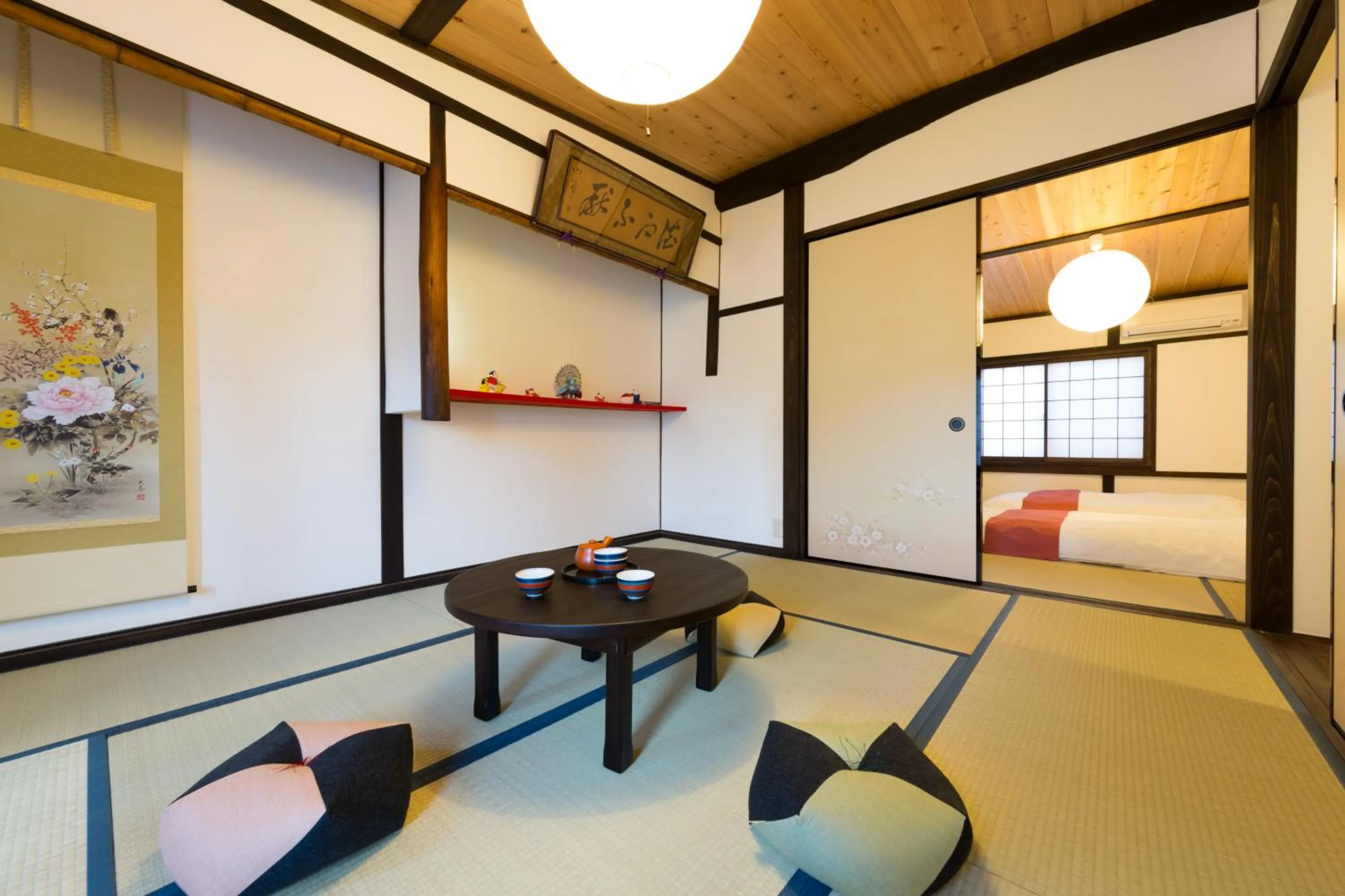 Living room, Bed in Kyotoya Tsuki no Yu Bettei