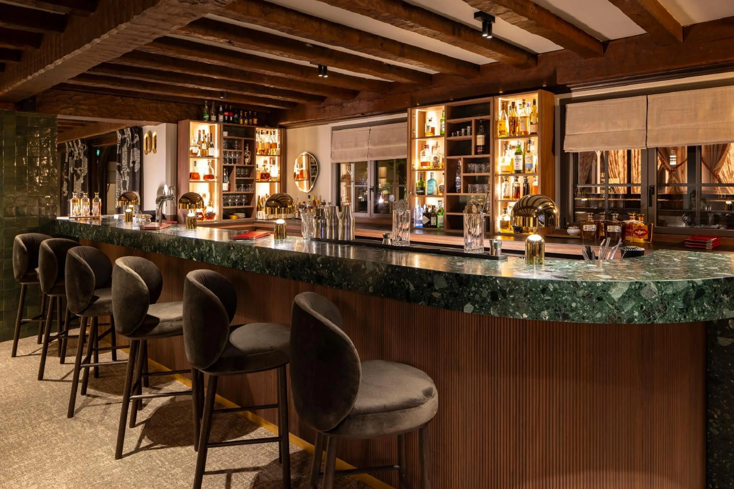 Lounge or bar in Briqueterie Champagne, A Beauvallon Hotel & Spa