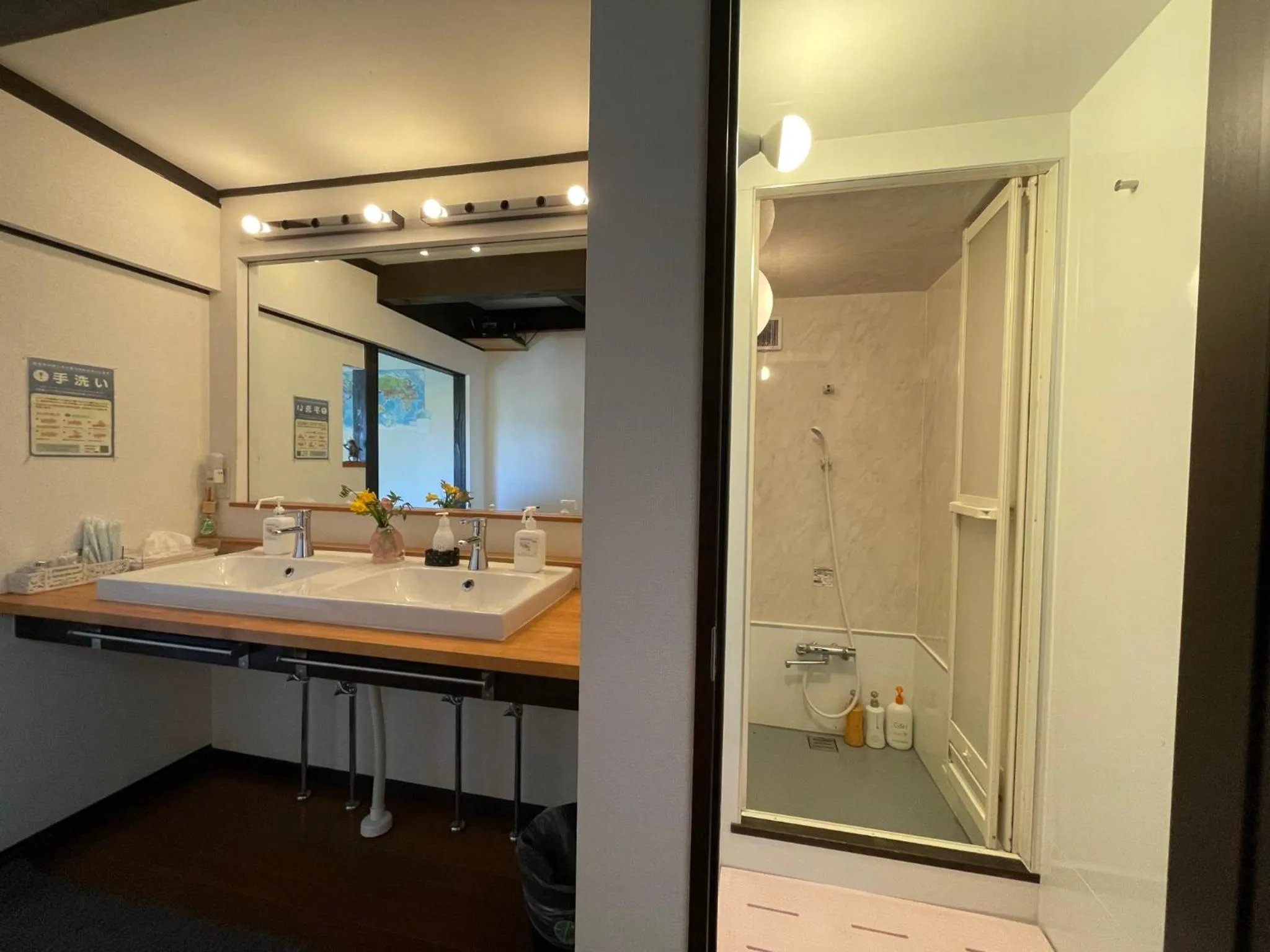 Shower in Bamboo Village Guest House