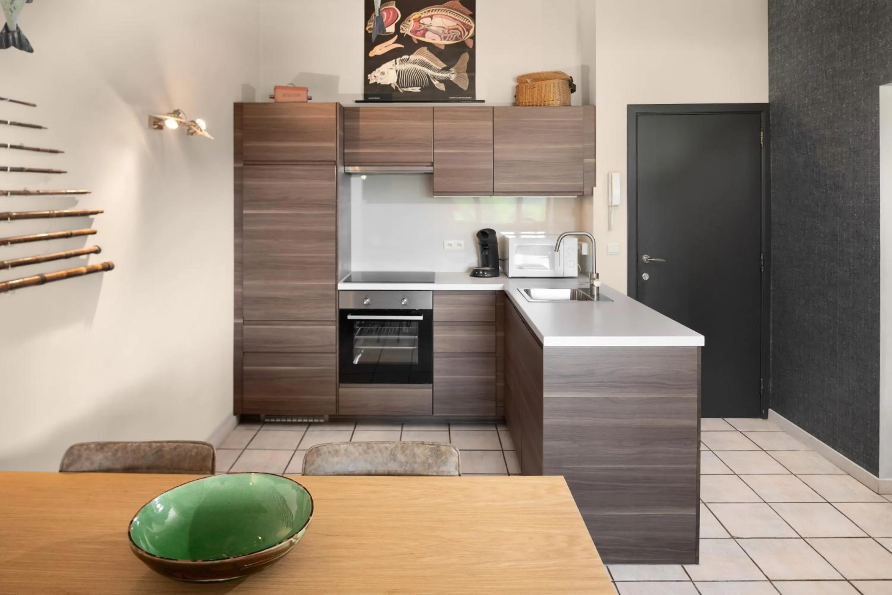 Kitchen or kitchenette in Hotel Aux Ecuries De La Reine