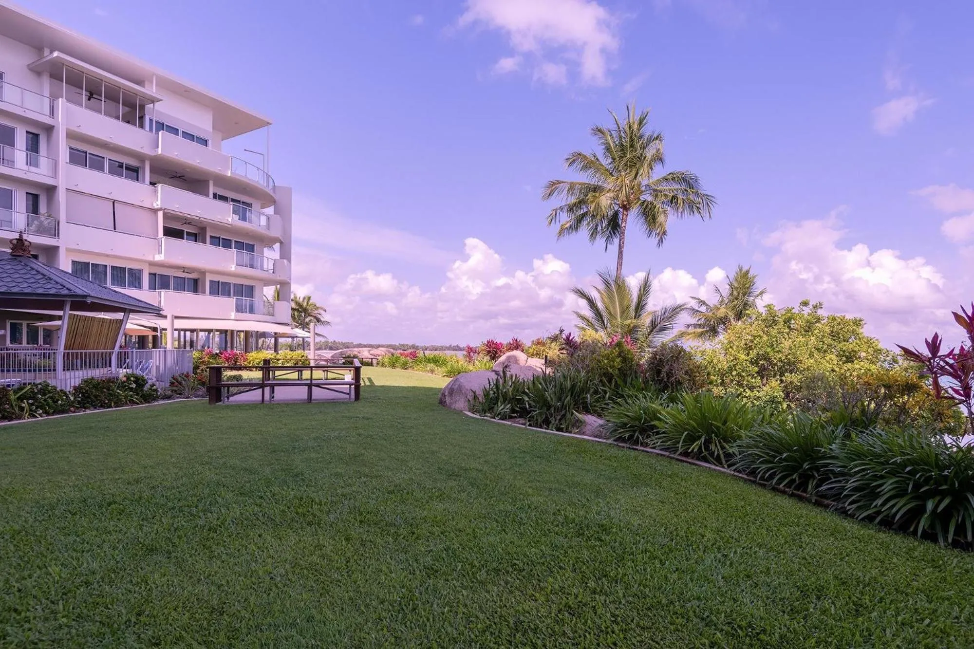 Garden view in Coral Cove Apartments - Absolute Beachfront Resort Bowen