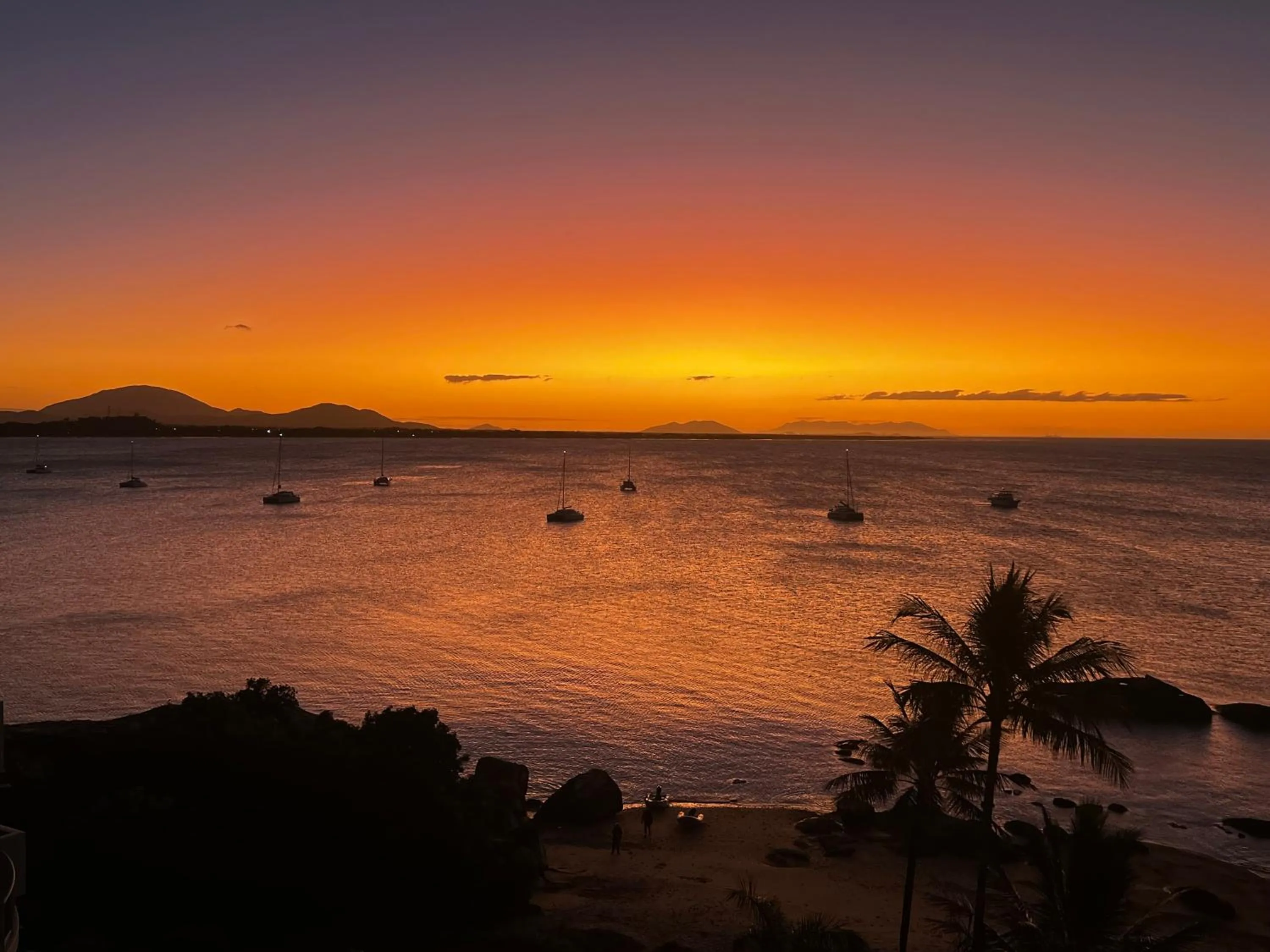 Sunset in Coral Cove Apartments - Absolute Beachfront Resort Bowen