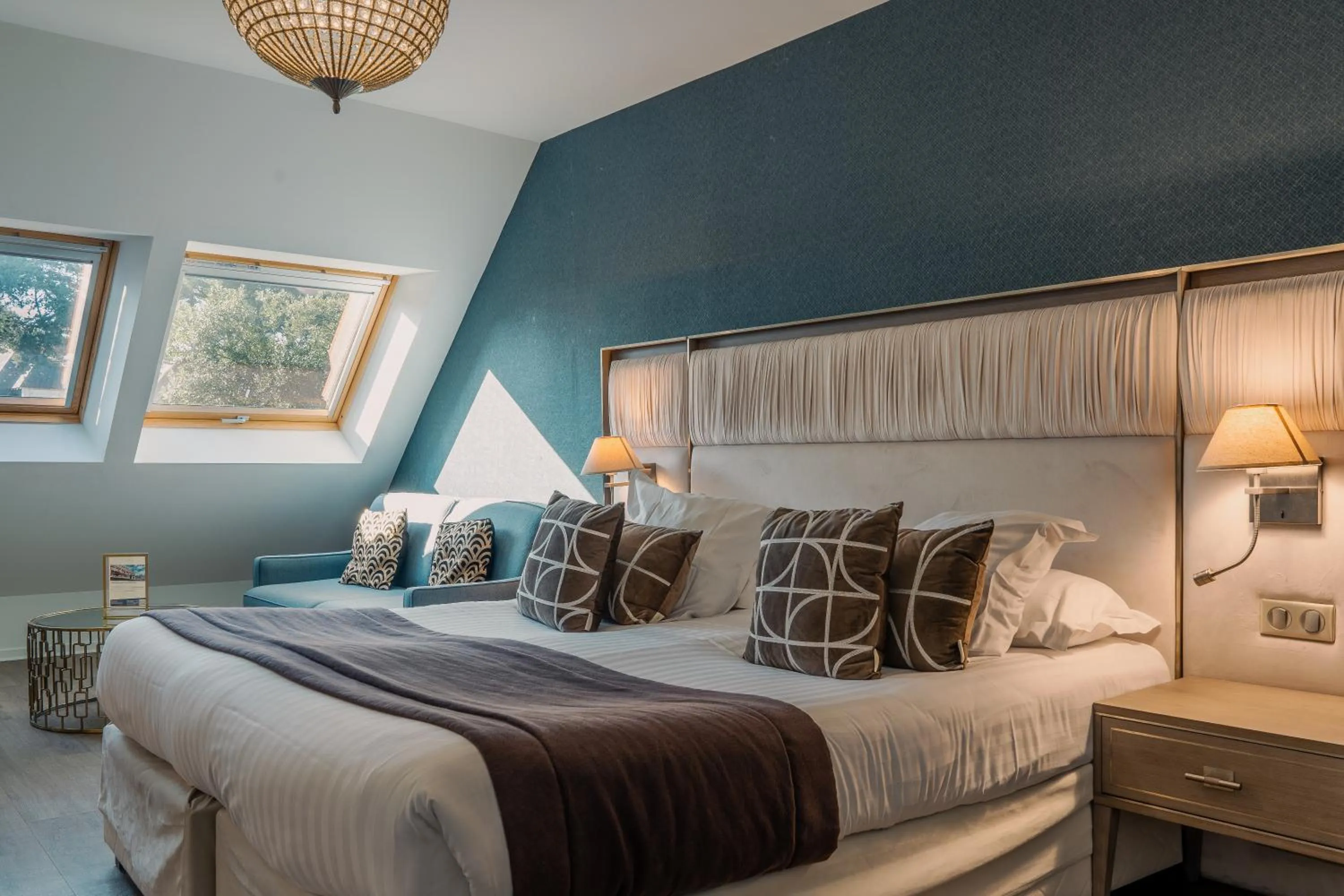 Bed in Le Diana Hôtel & Spa